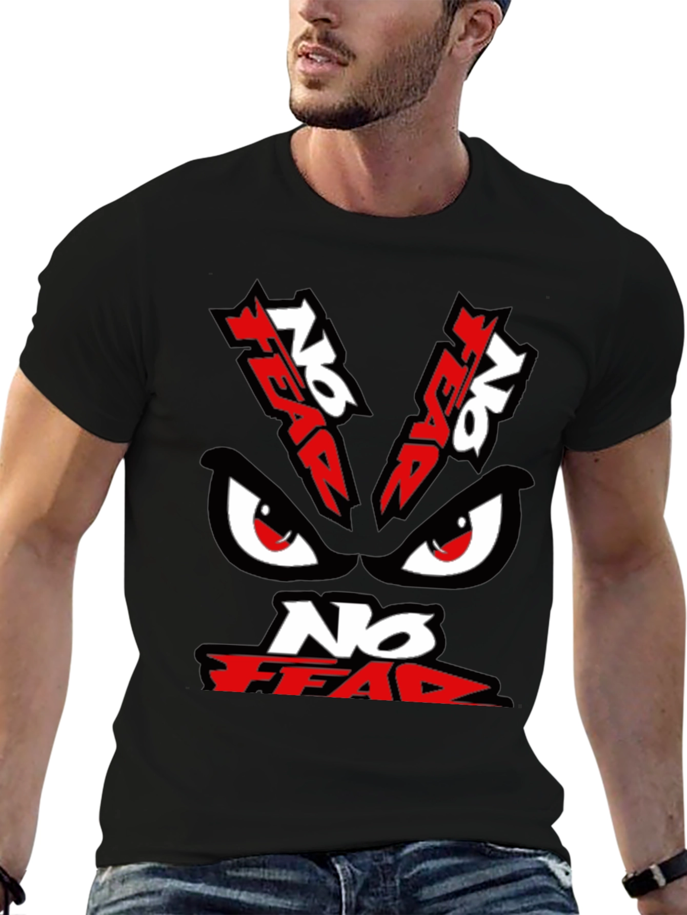 No Fear Graphic Print Black T-Shirt