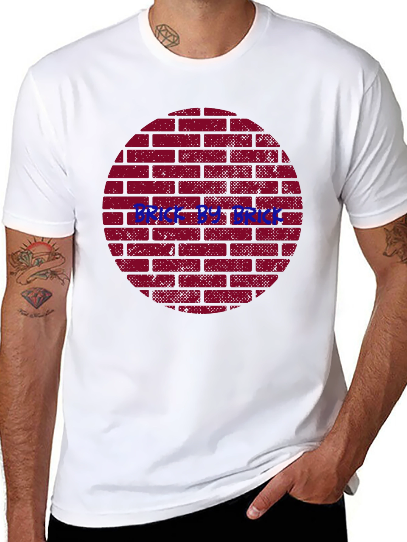 Brick by Brick Graphic Tee - Construction Style