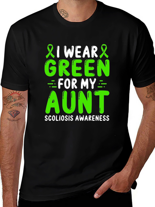 I Wear Green For My Aunt Scoliosis Awareness T-Shirt