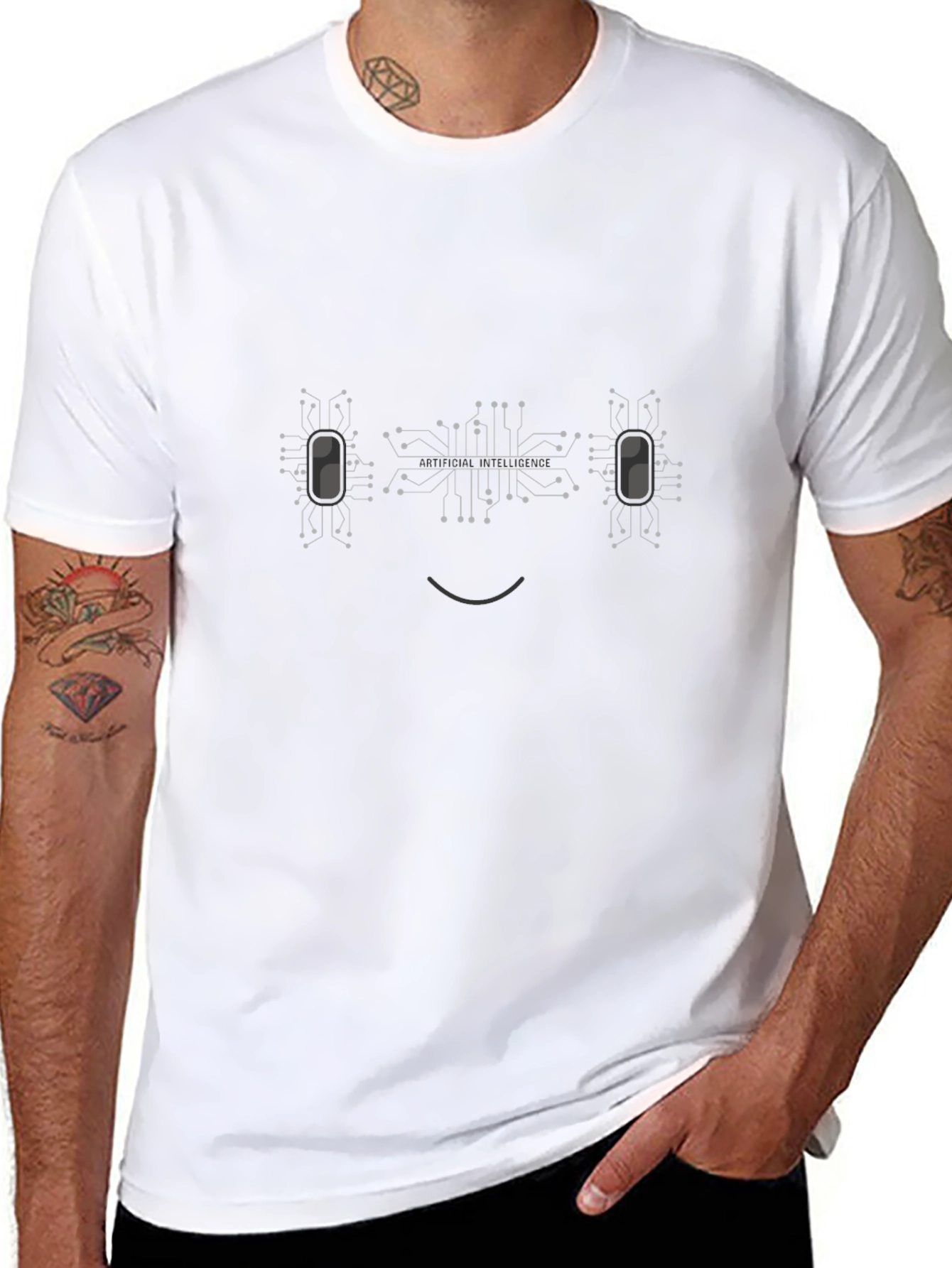 AI Circuit Board T-Shirt - Tech Geek Style
