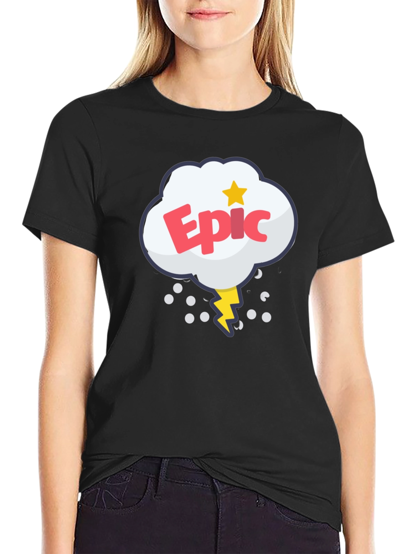 Epic Cartoon Style Graphic T-Shirt