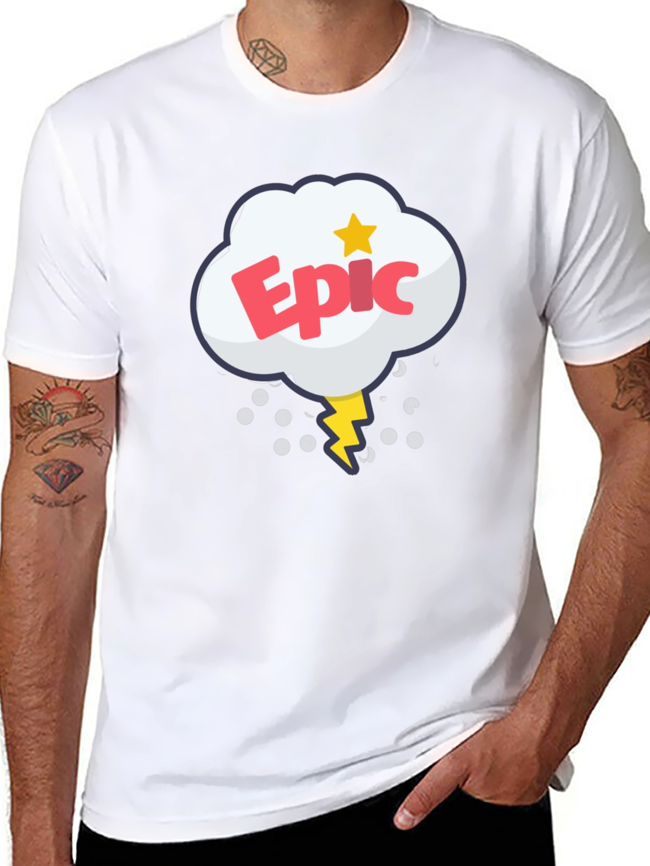 Epic Cartoon Style Graphic T-Shirt