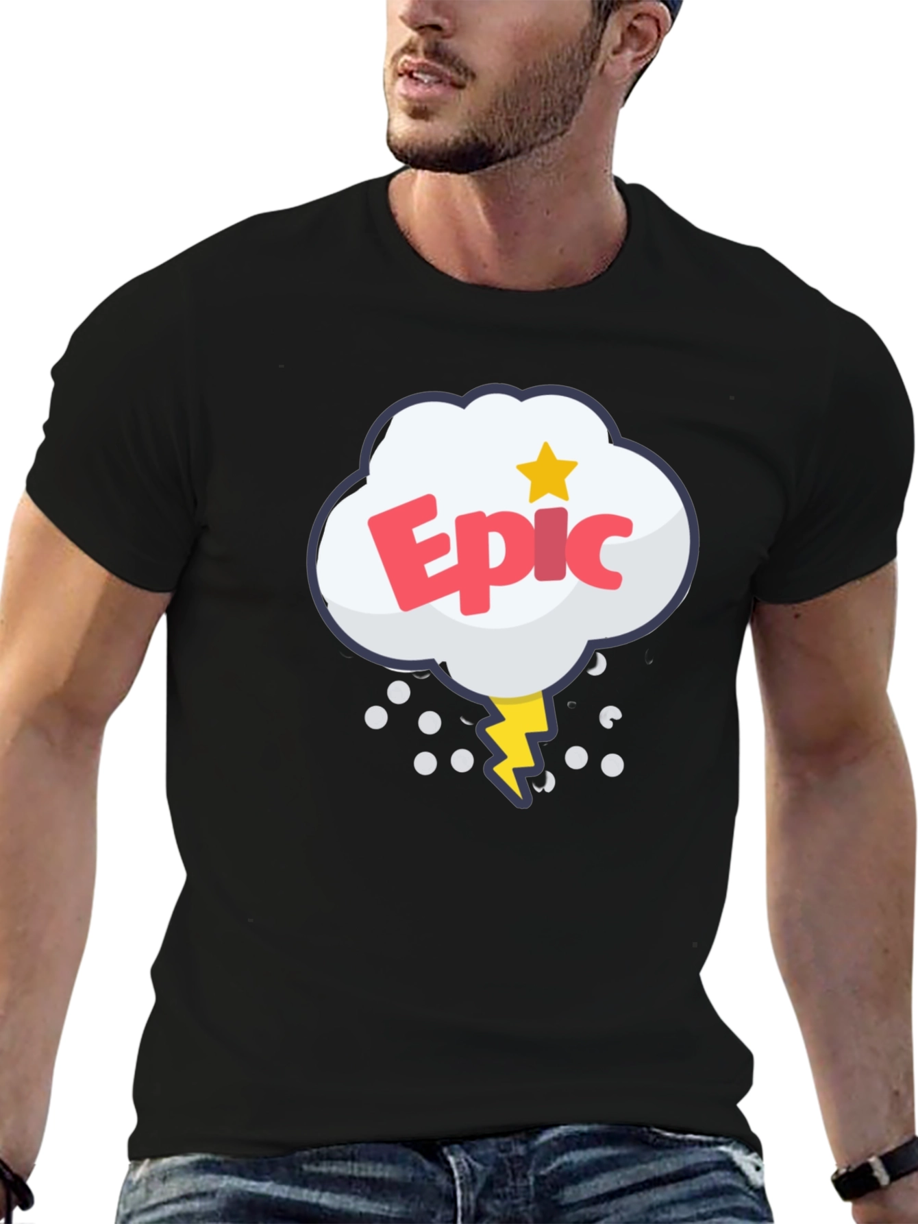 Epic Cartoon Style Graphic T-Shirt