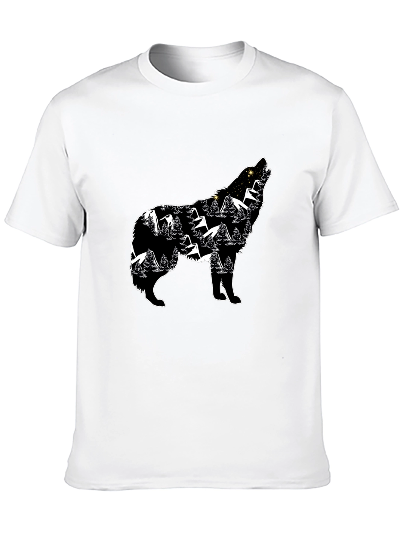 Wolf Silhouette Graphic Tee - Nature Inspired Design
