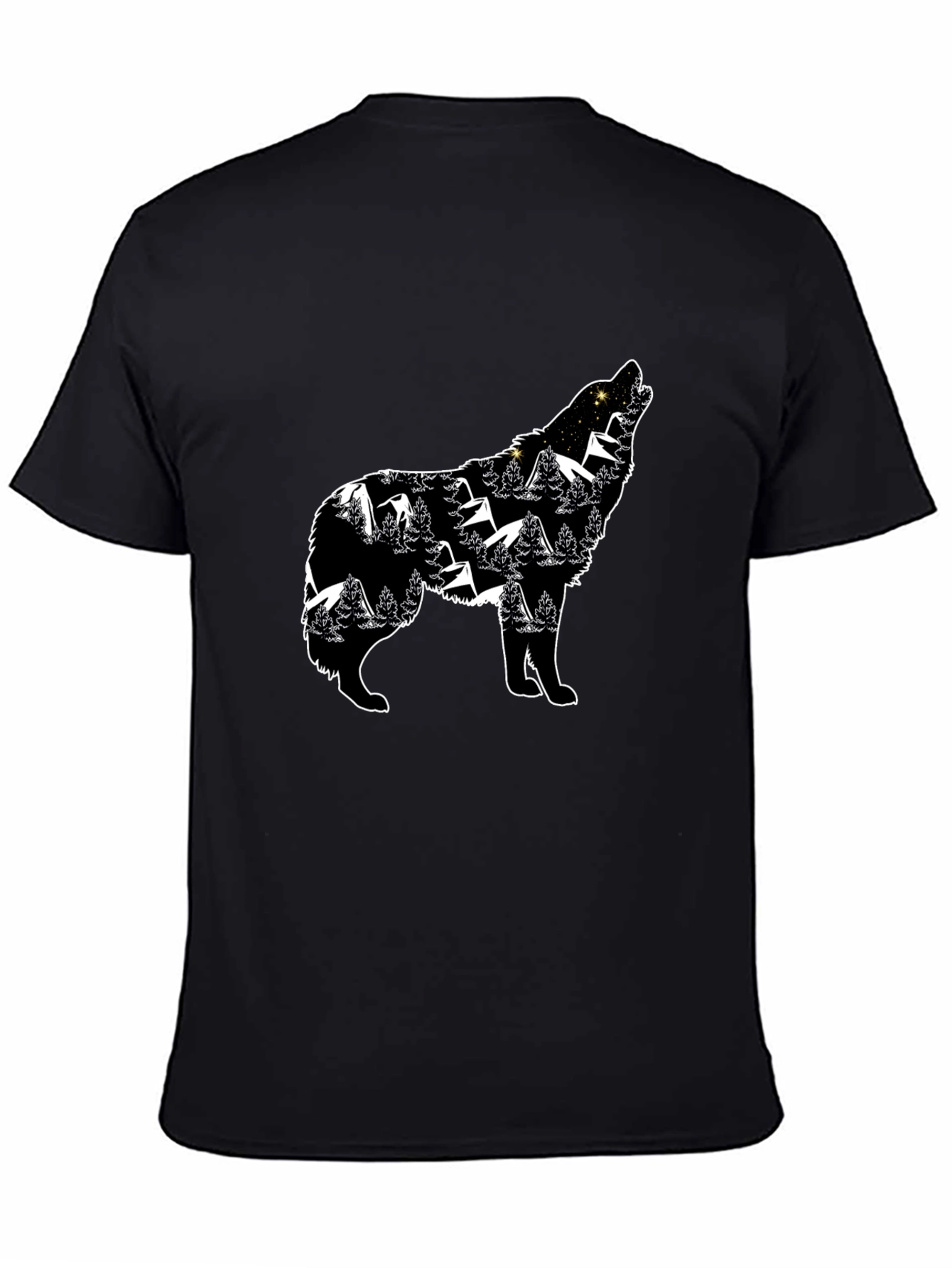 Wolf Silhouette Graphic Tee - Nature Inspired Design