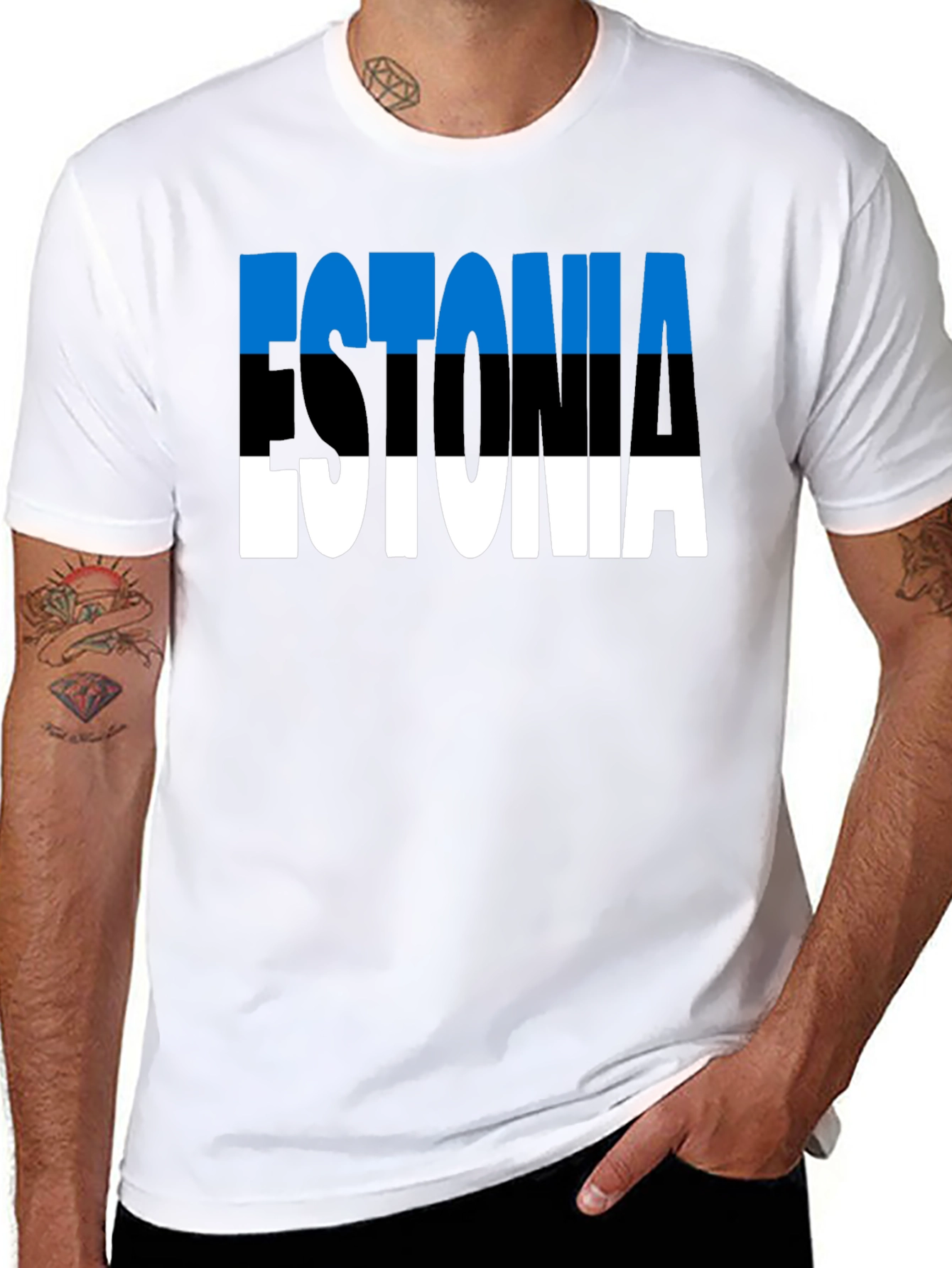 Estonia Flag T-Shirt - National Pride Tee