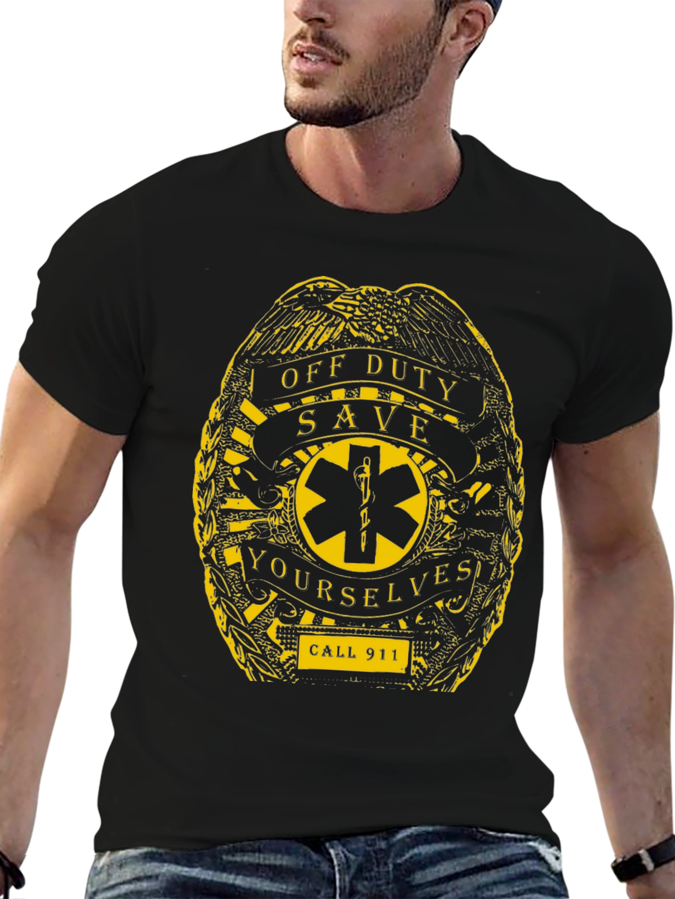 Off Duty Save Yourselves Call 911 T-Shirt