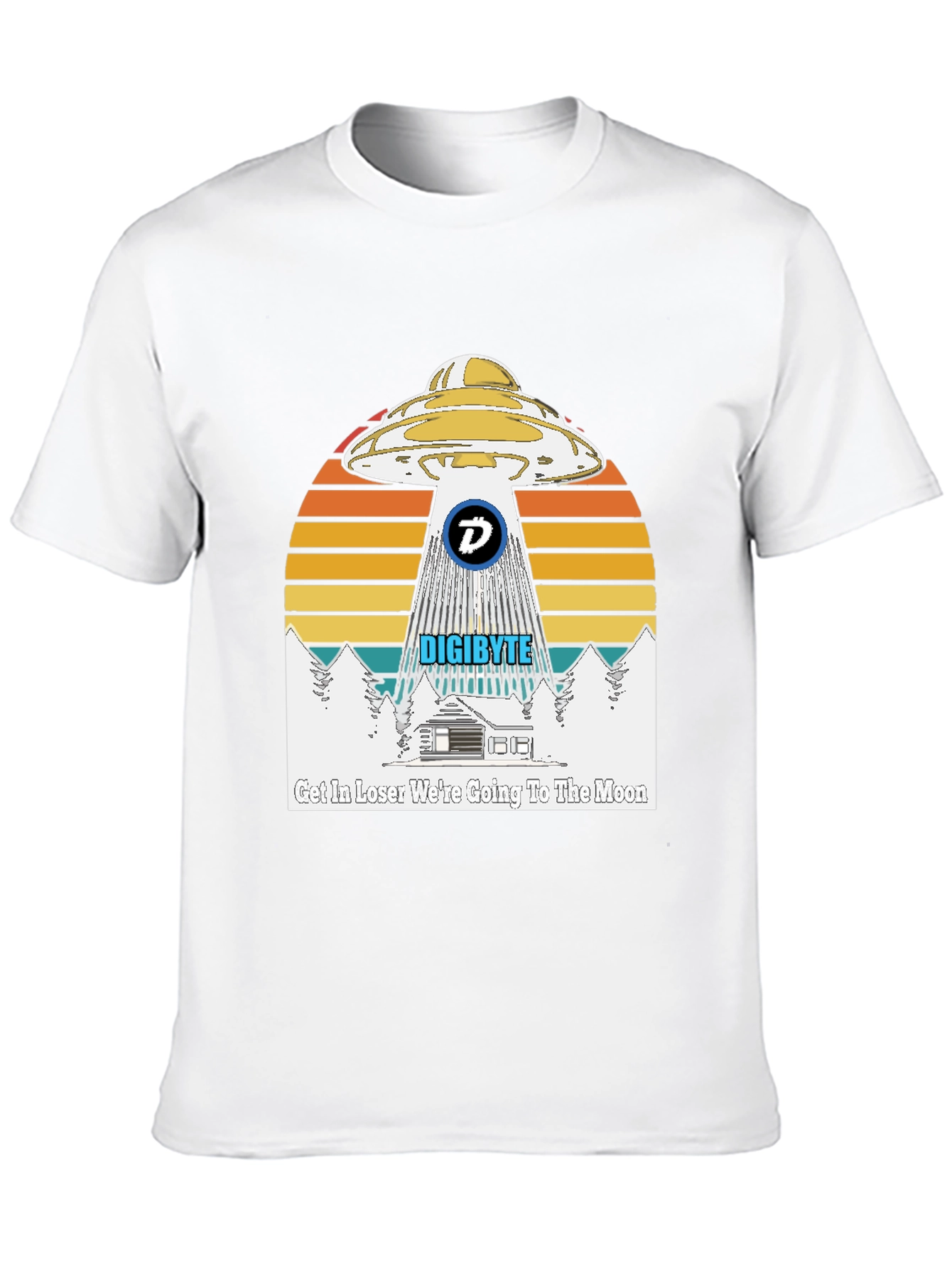 Digibyte UFO Graphic T-Shirt - Crypto Moon Trip Tee
