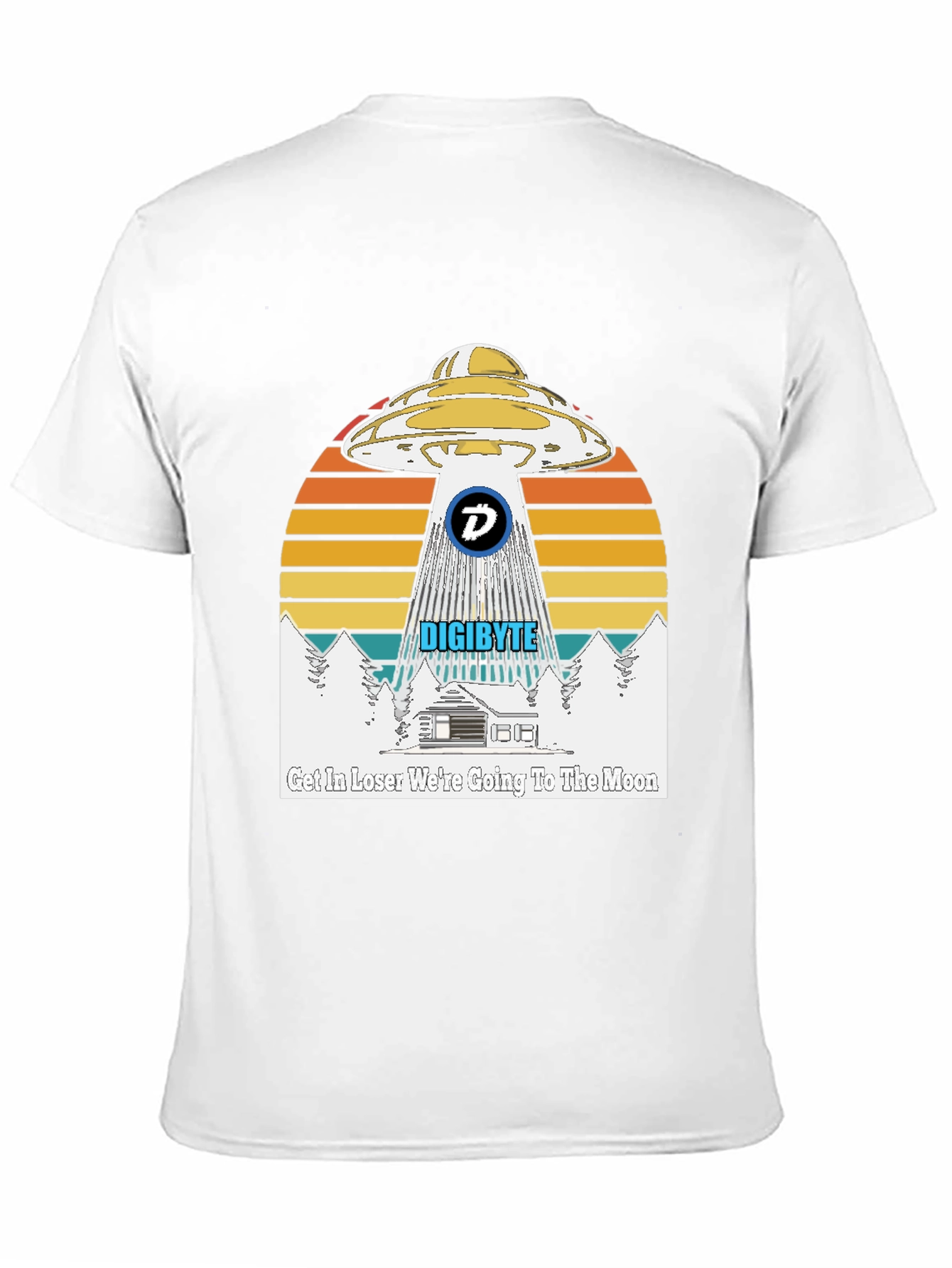 Digibyte UFO Graphic T-Shirt - Crypto Moon Trip Tee