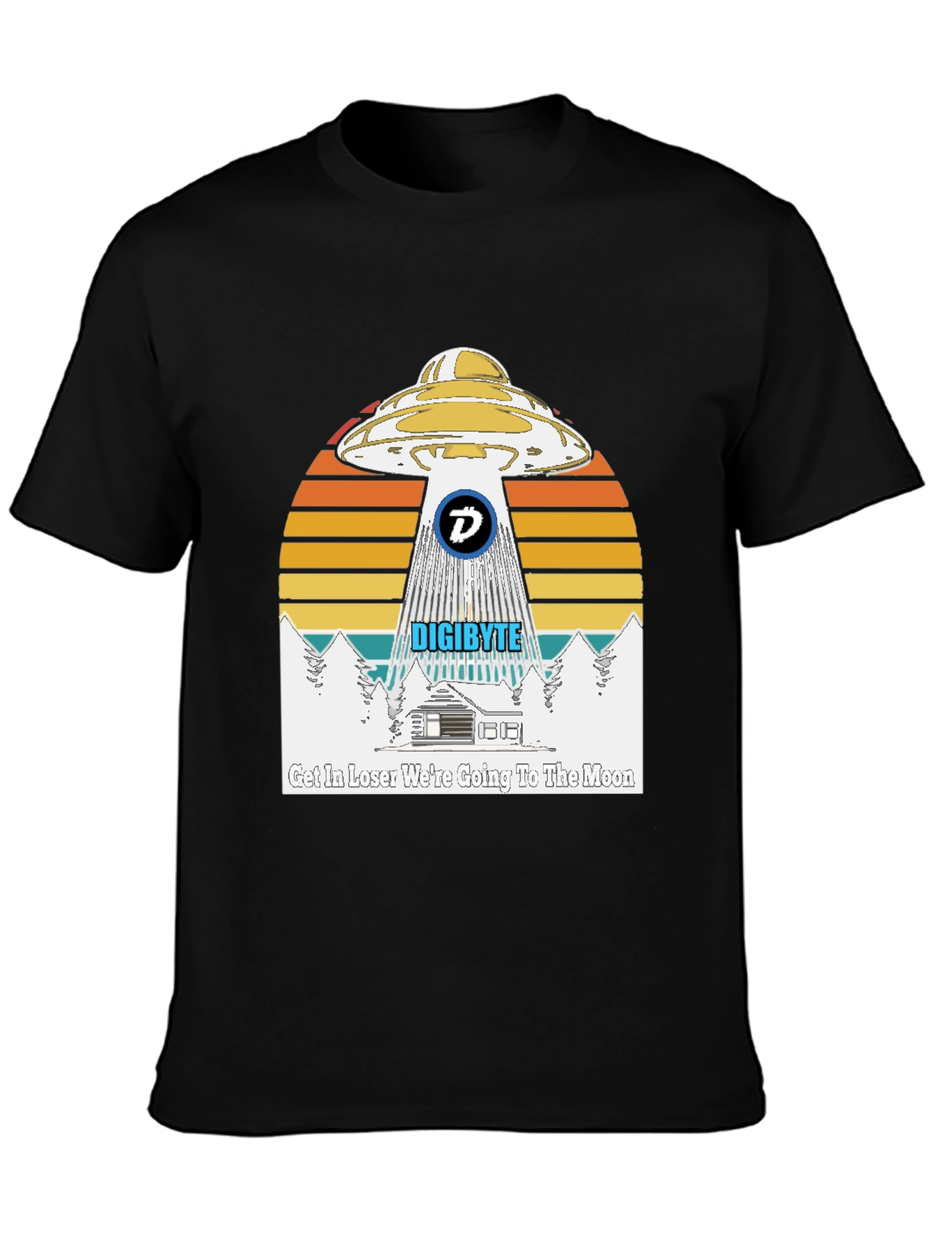 Digibyte UFO Graphic T-Shirt - Crypto Moon Trip Tee