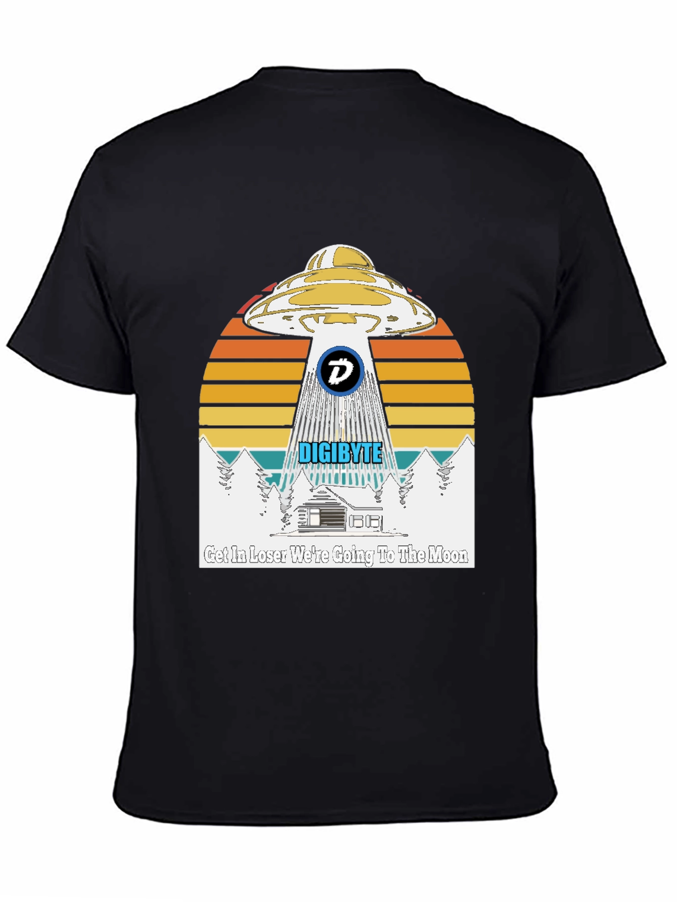 Digibyte UFO Graphic T-Shirt - Crypto Moon Trip Tee