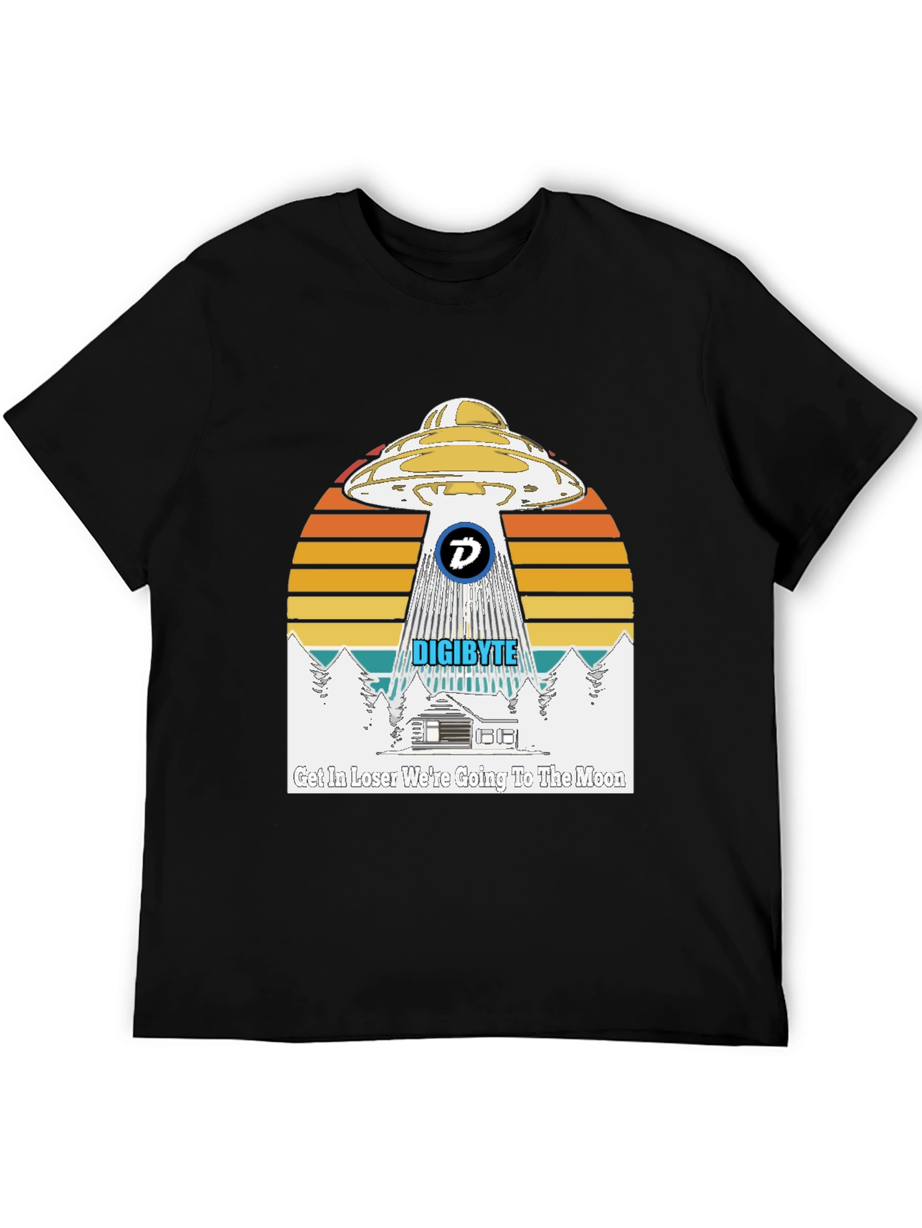 Digibyte UFO Graphic T-Shirt - Crypto Moon Trip Tee