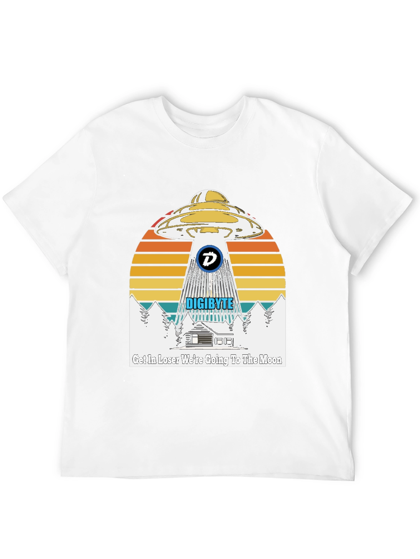 Digibyte UFO Graphic T-Shirt - Crypto Moon Trip Tee