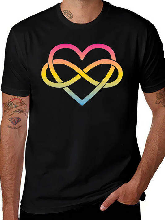 Infinity Heart Graphic Tee - Black