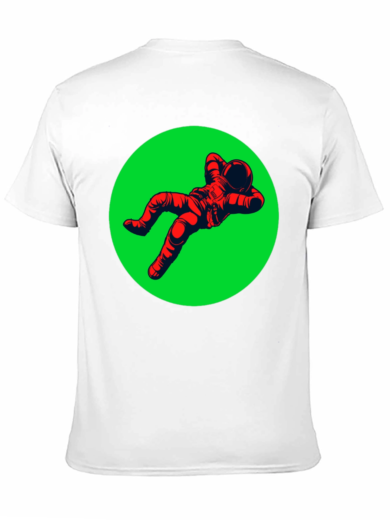 Relaxed Astronaut Graphic Tee - Black Cotton T-Shirt