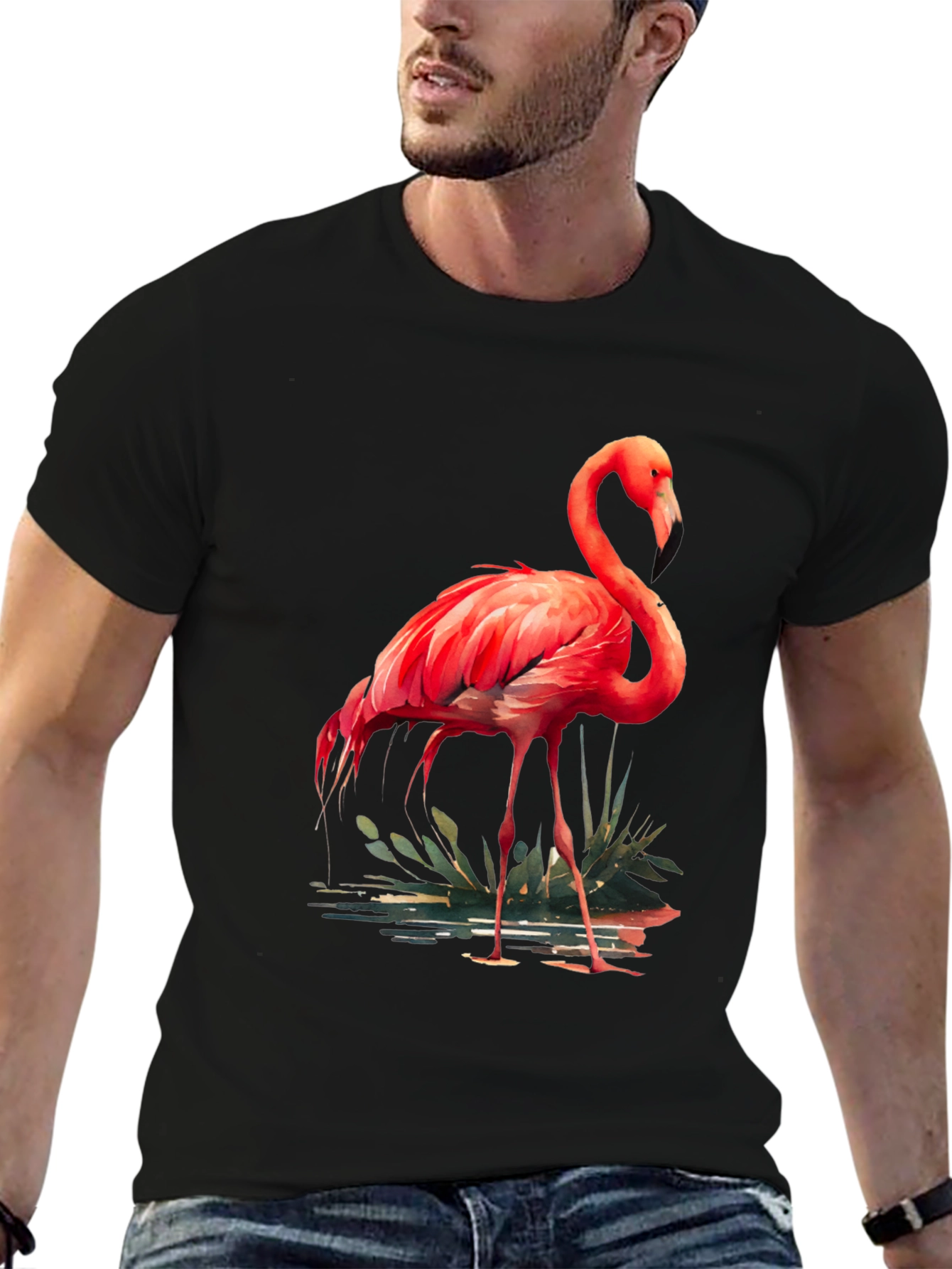 Flamingo Graphic Tee - Stylish Mens T-Shirt