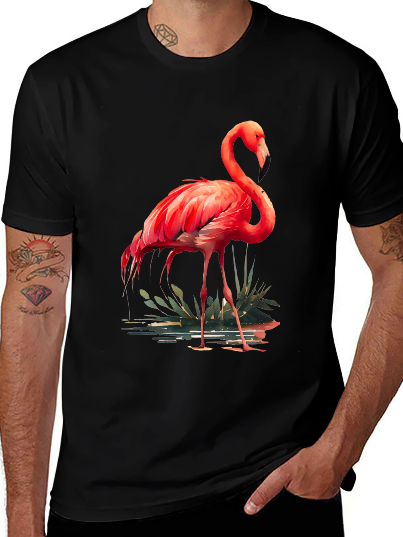 Flamingo Graphic Tee - Stylish Mens T-Shirt