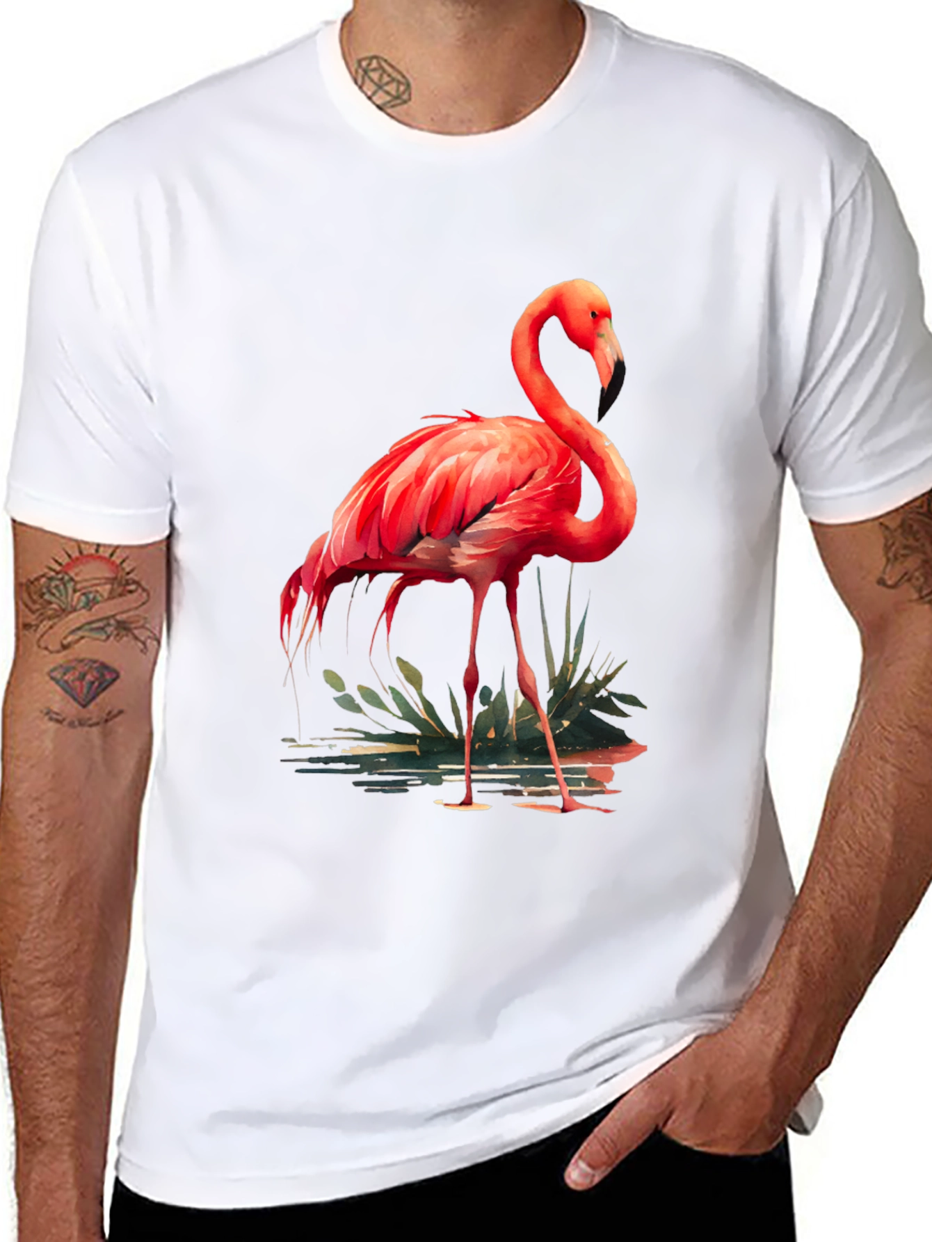 Flamingo Graphic Tee - Stylish Mens T-Shirt