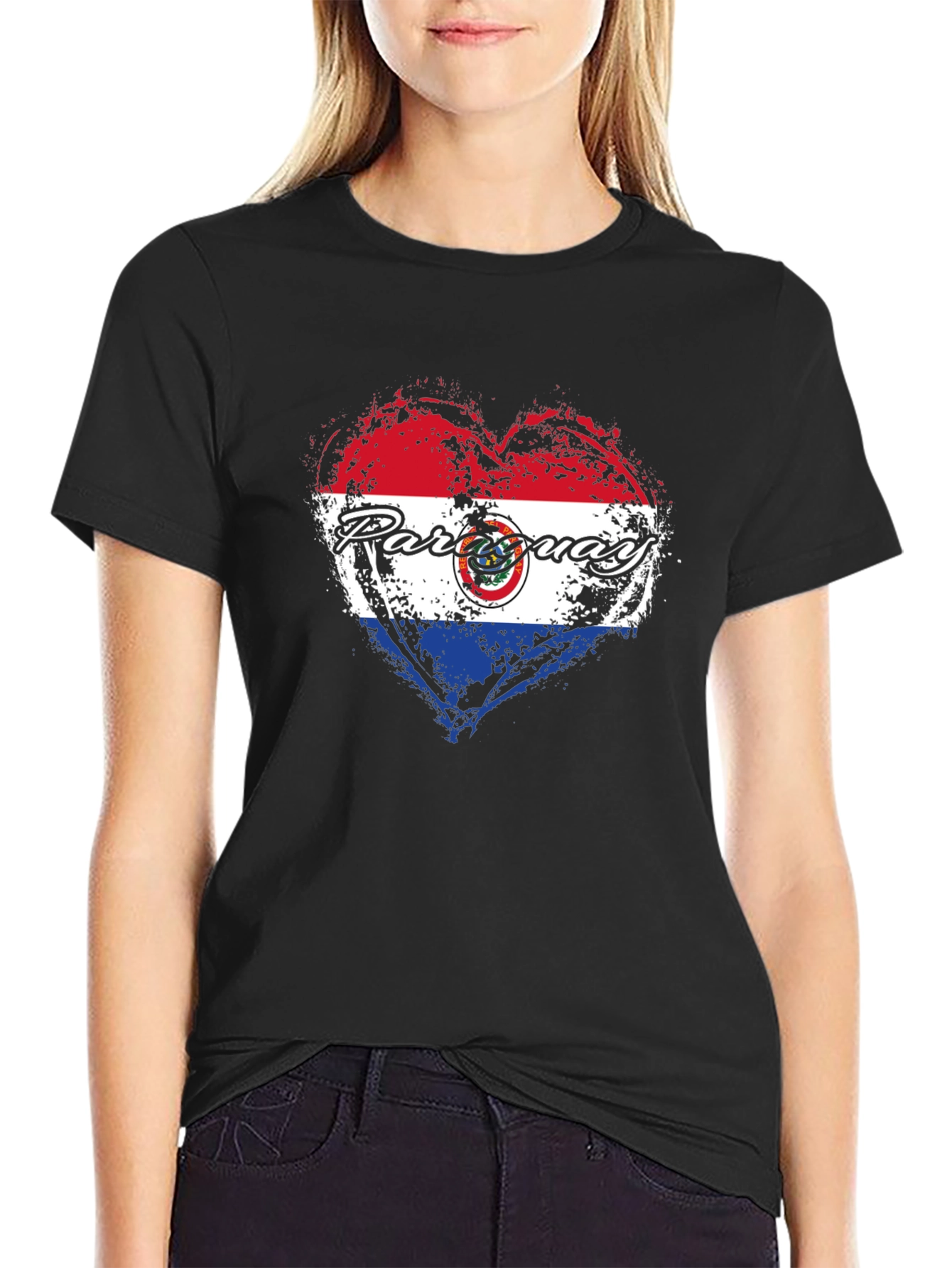 Paraguay Heart Flag T-Shirt - Patriotic Pride
