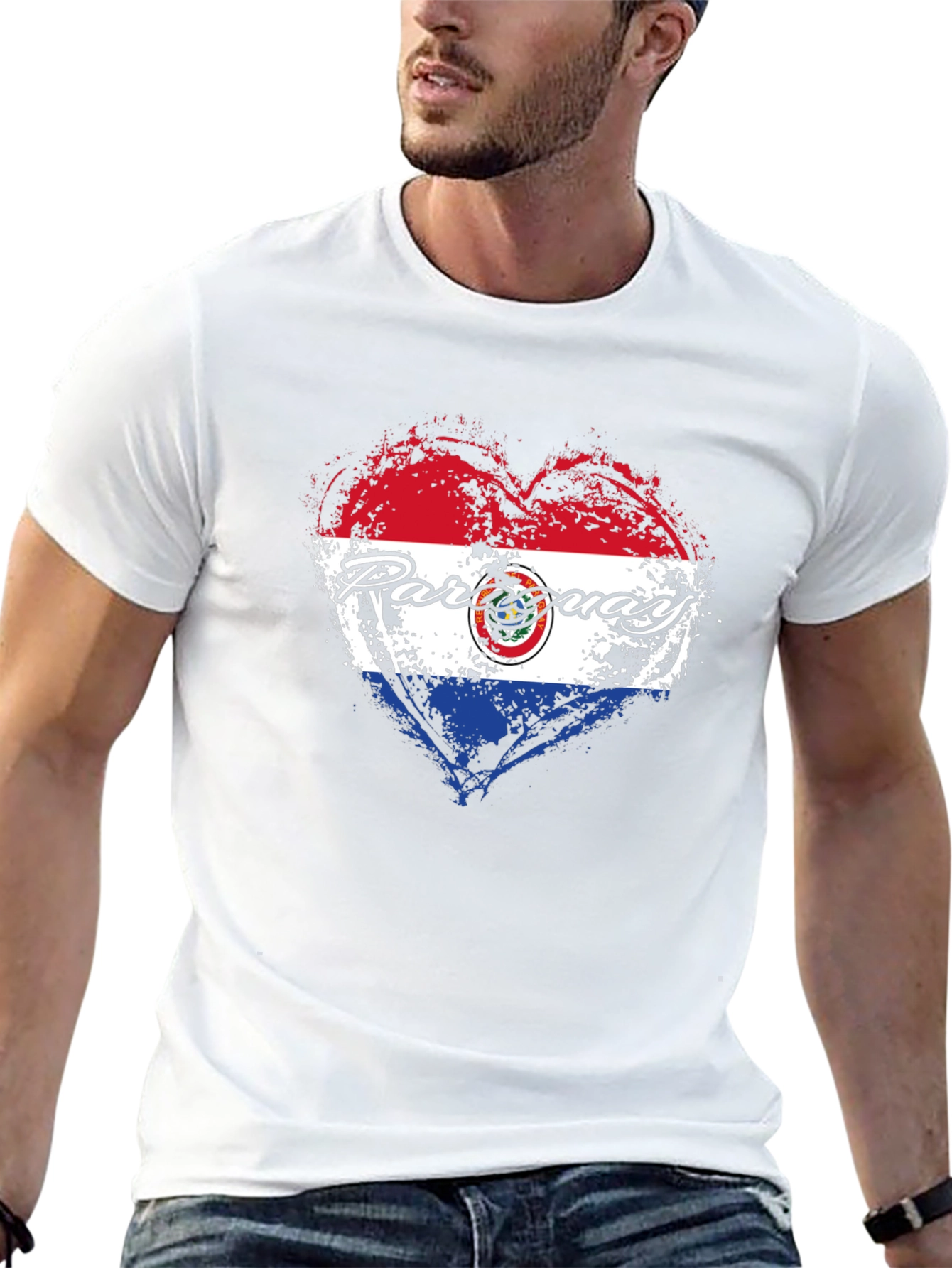 Paraguay Heart Flag T-Shirt - Patriotic Pride
