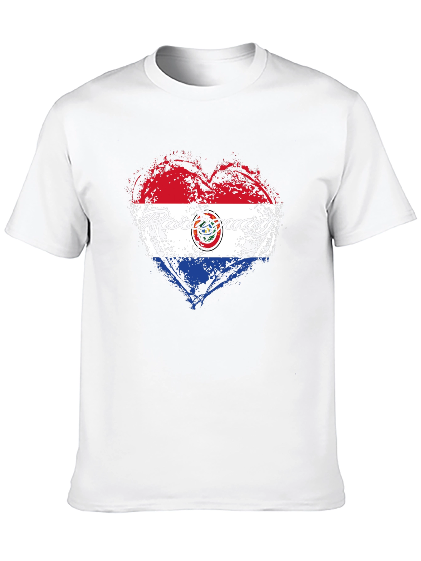 Paraguay Heart Flag T-Shirt - Patriotic Pride