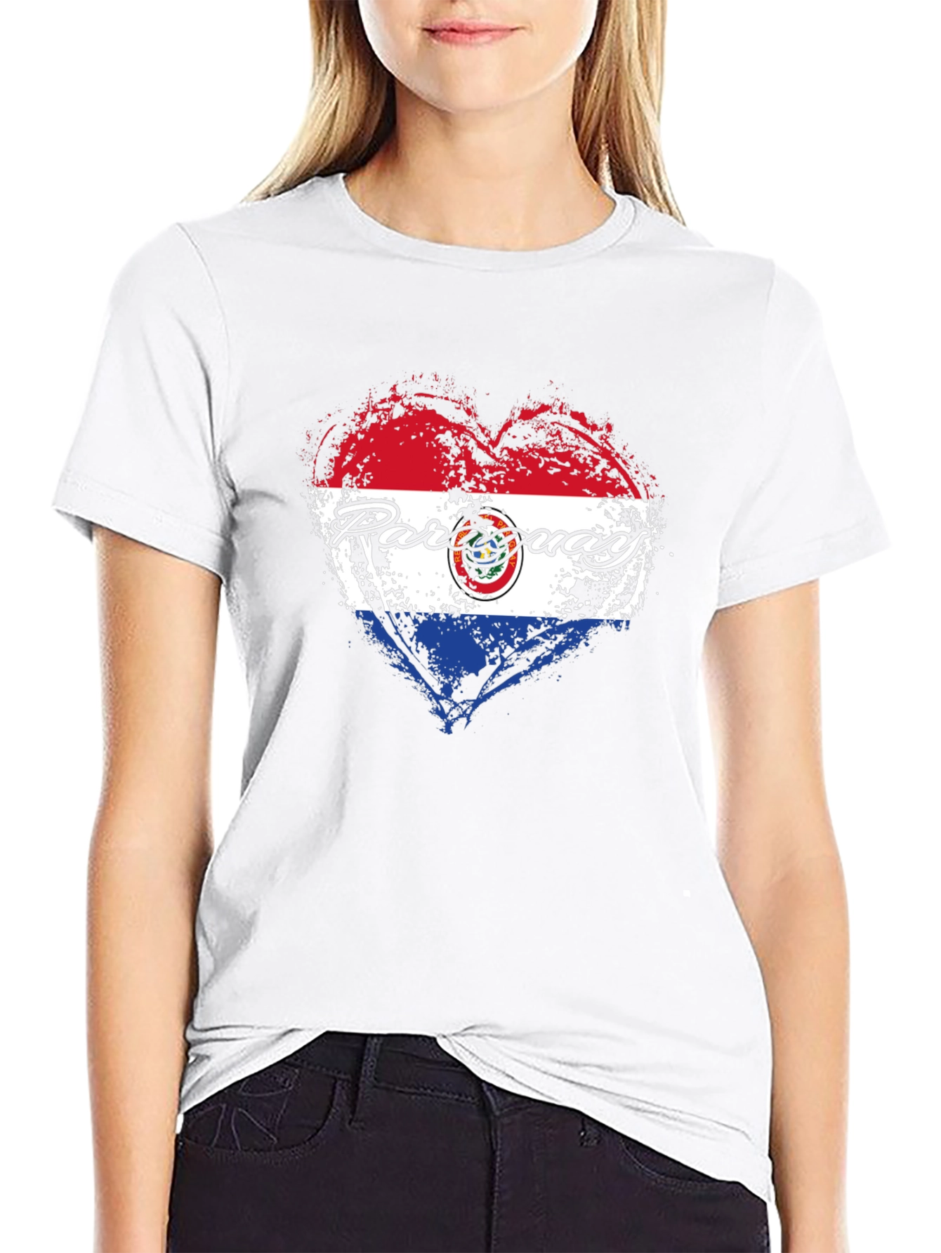 Paraguay Heart Flag T-Shirt - Patriotic Pride