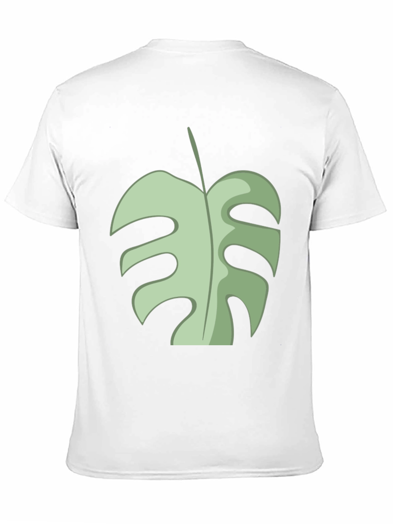 Tropical Monstera Leaf Graphic Tee - Black Cotton