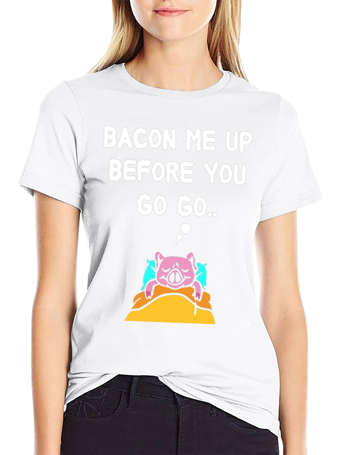 Bacon Me Up T-Shirt - Funny Pig Design