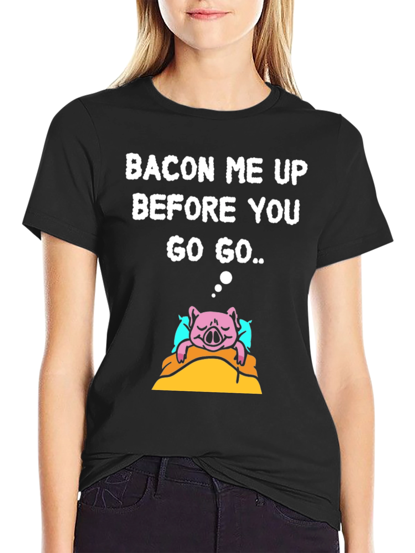 Bacon Me Up T-Shirt - Funny Pig Design