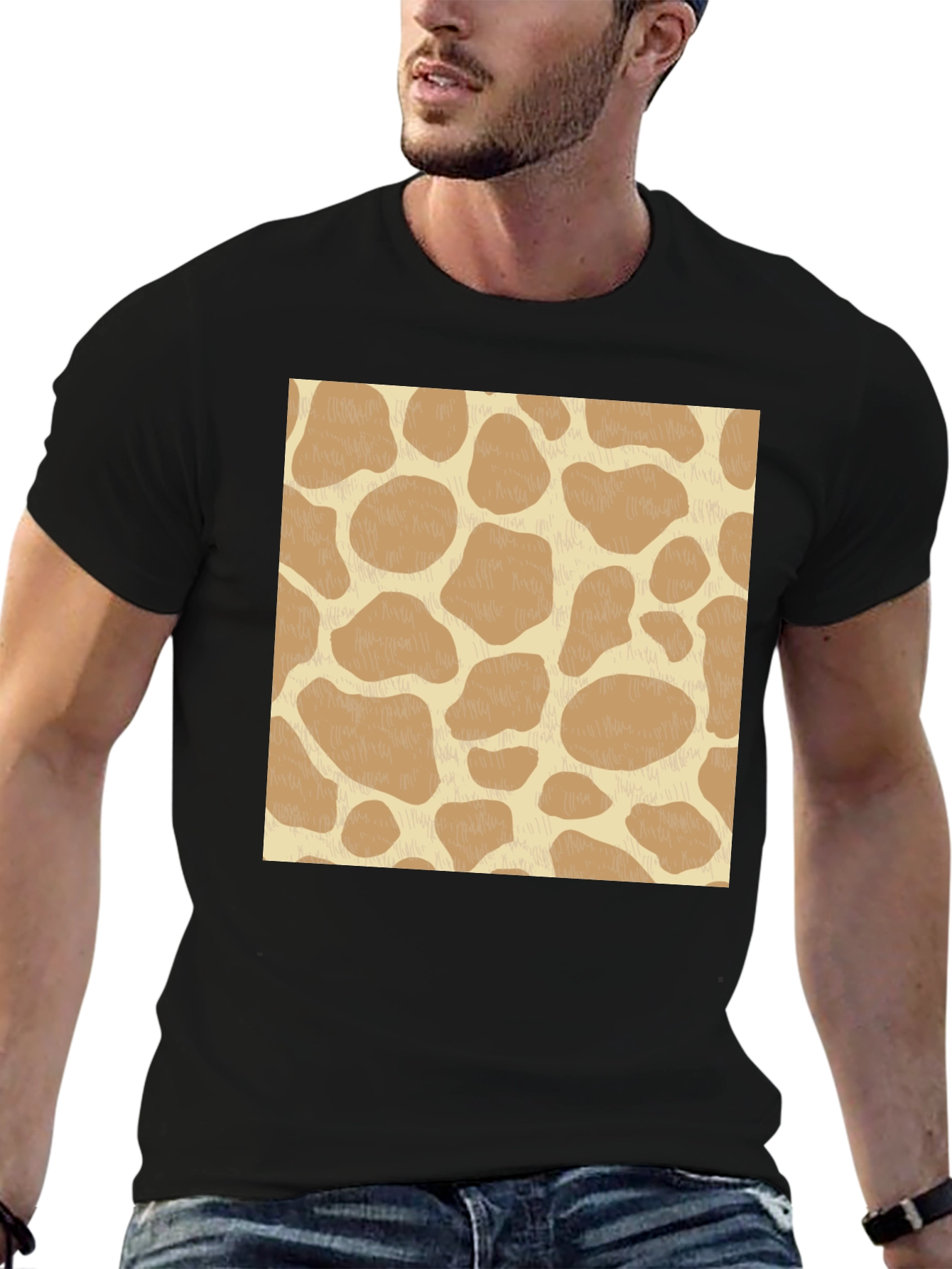 Giraffe Print Tee - Modern Casual