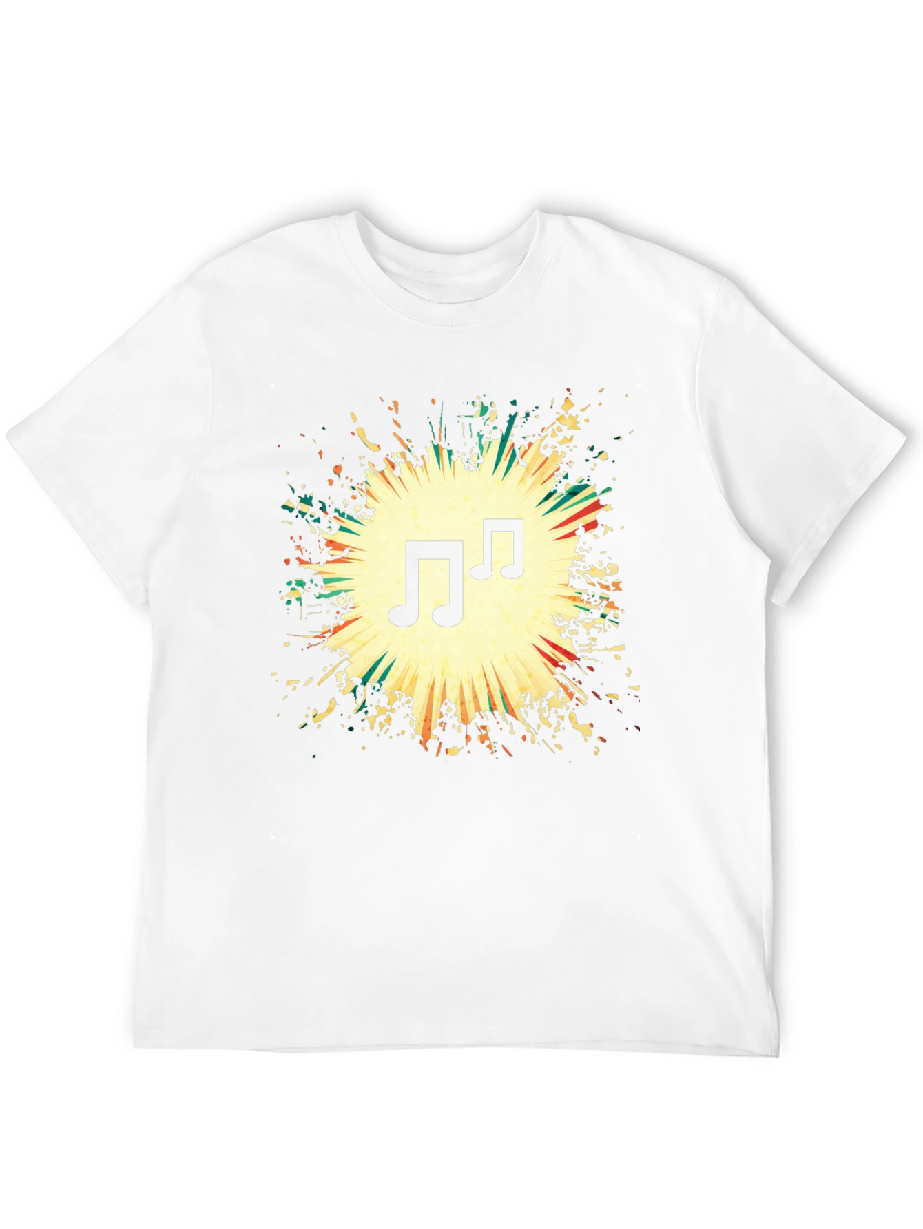 Musical Note Graphic Black T-Shirt