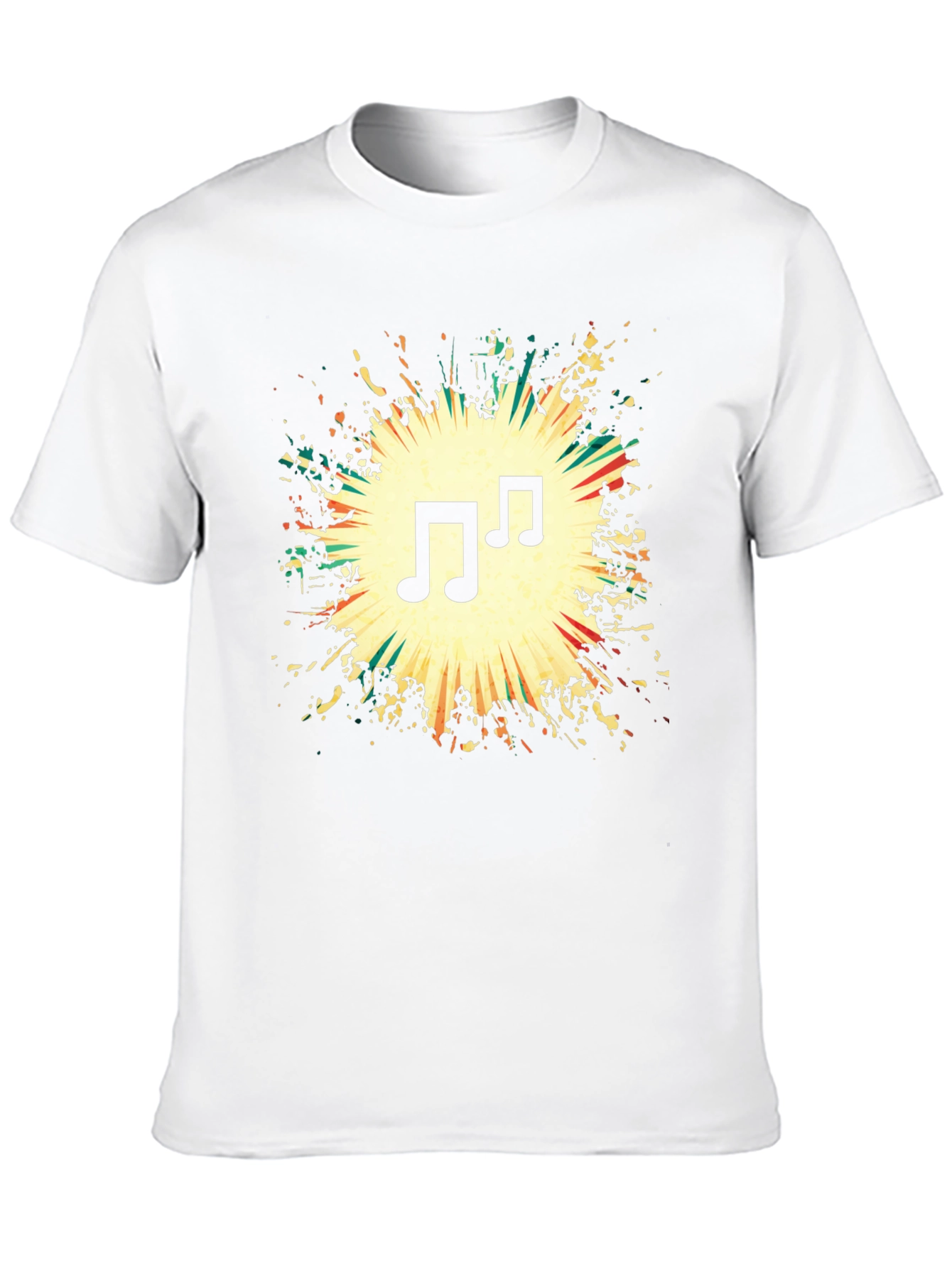 Musical Note Graphic Black T-Shirt