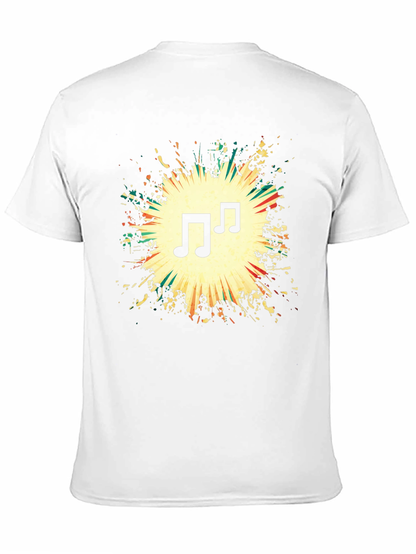 Musical Note Graphic Black T-Shirt