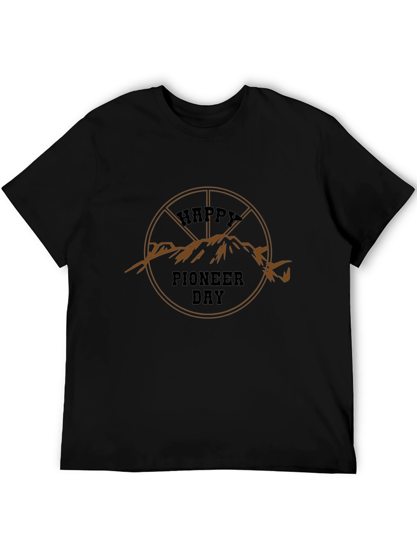 Happy Pioneer Day Black T-Shirt