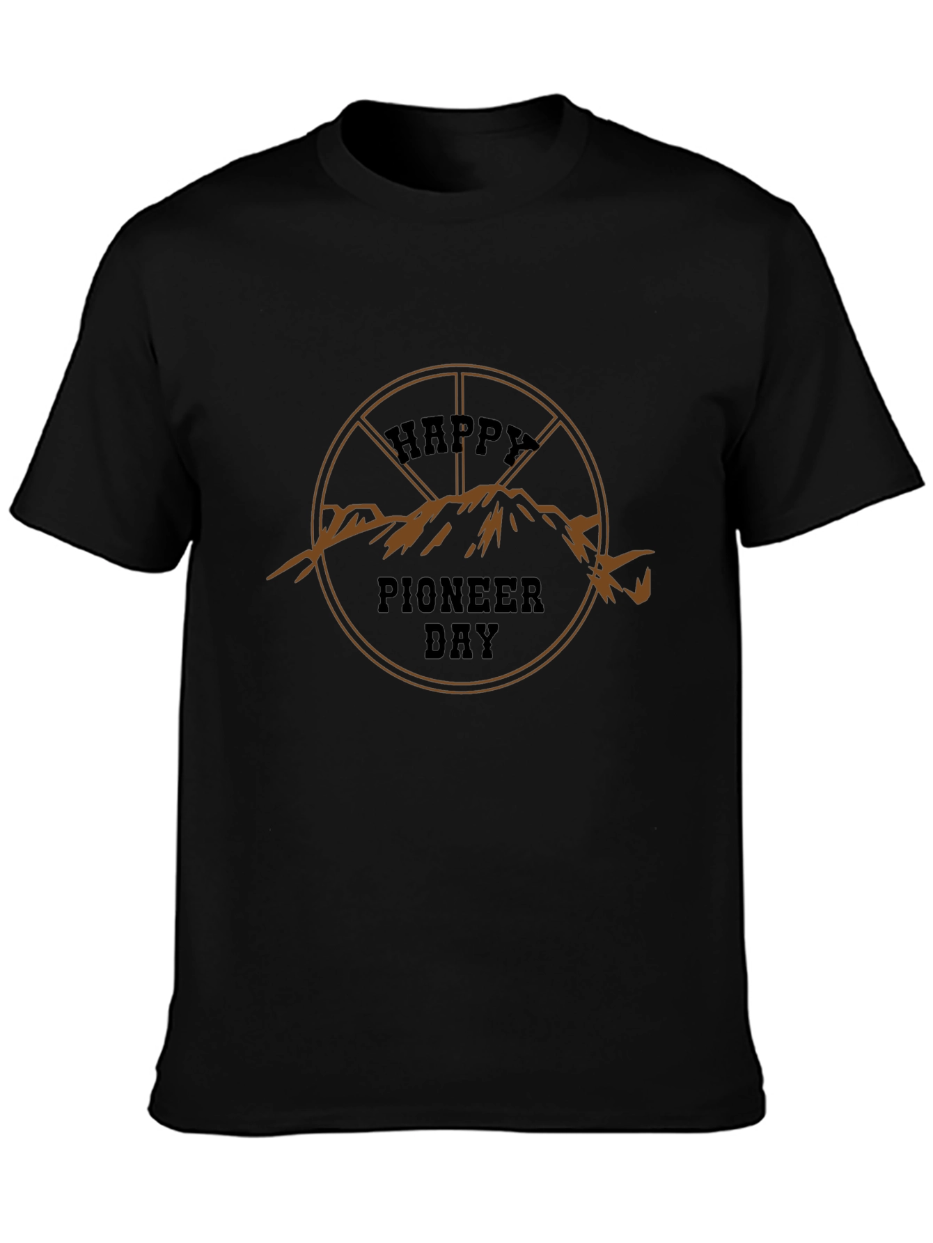 Happy Pioneer Day Black T-Shirt
