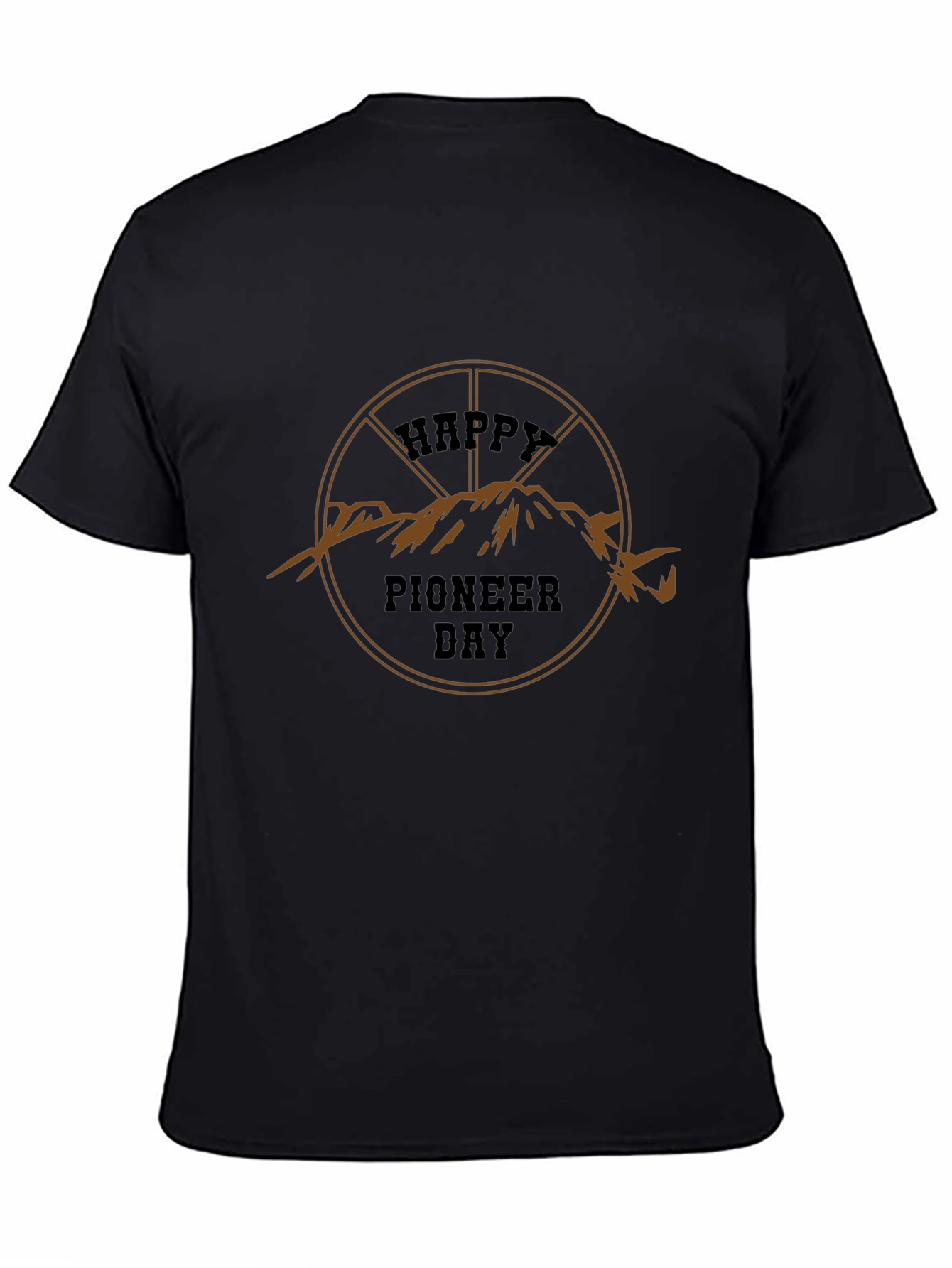 Happy Pioneer Day Black T-Shirt