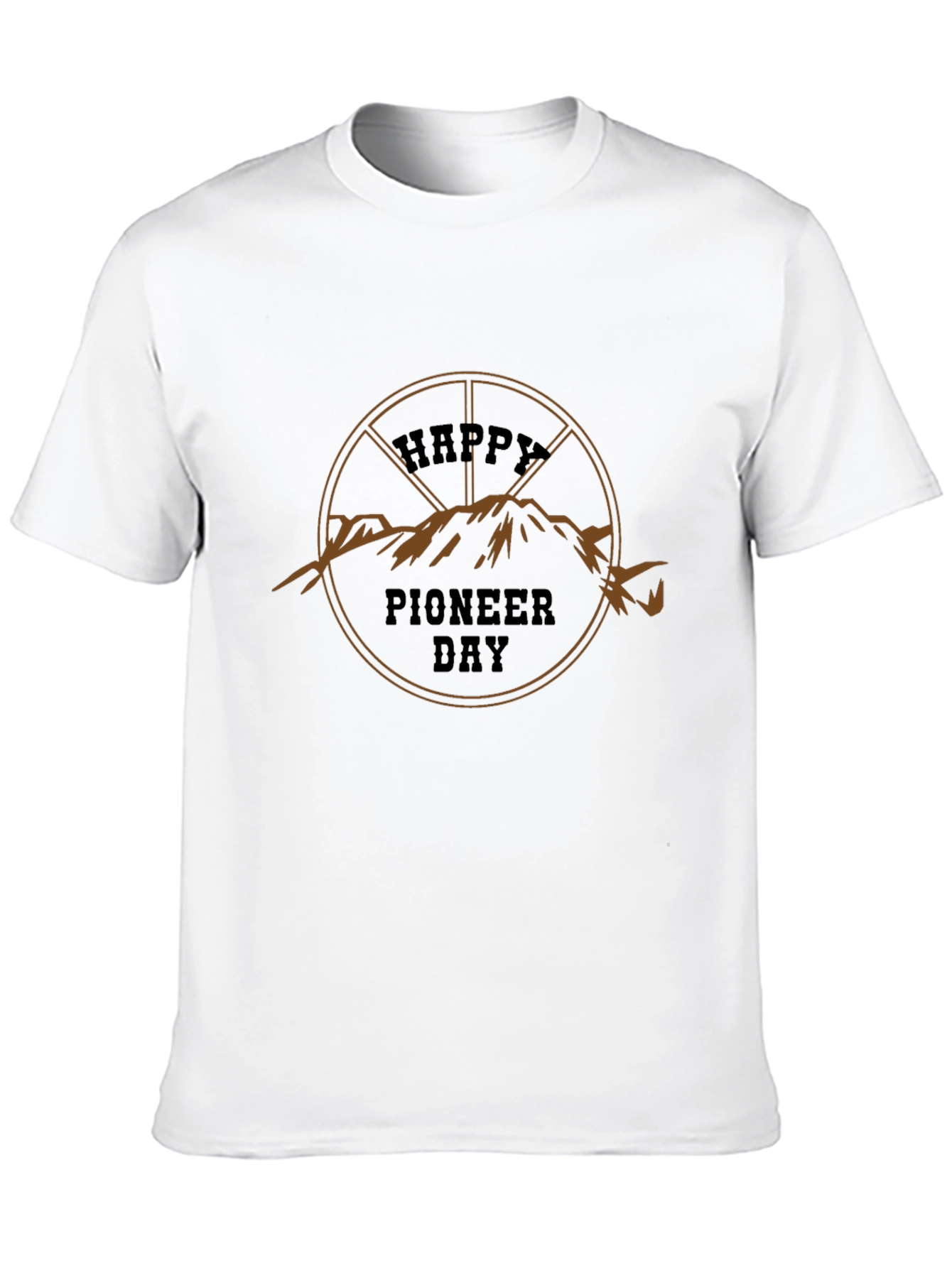 Happy Pioneer Day Black T-Shirt