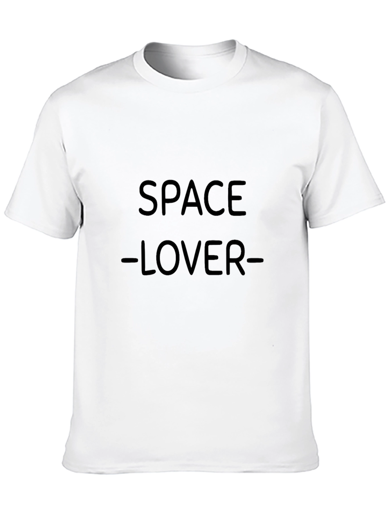 Space Lover Graphic Tee - Black Casual T-Shirt