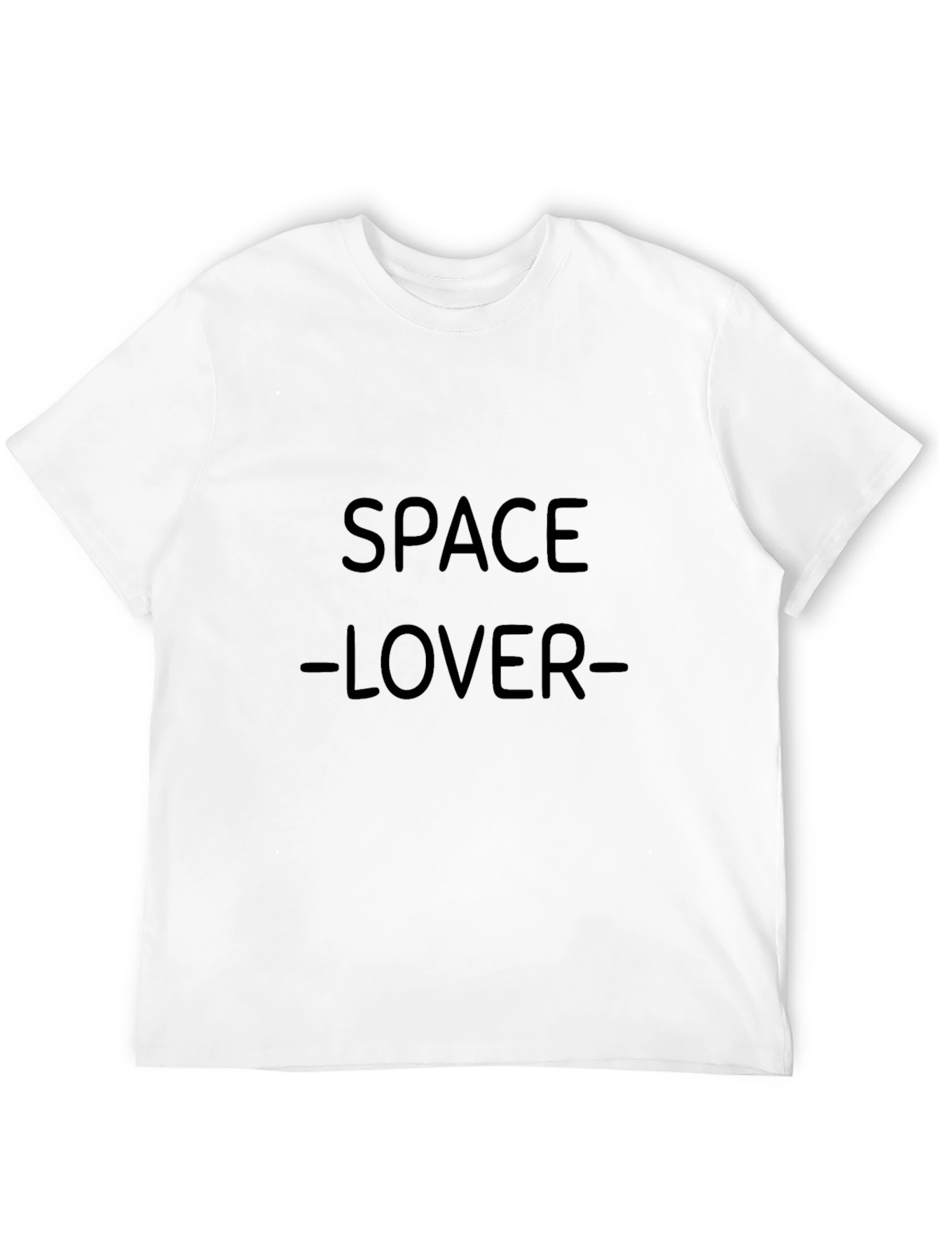 Space Lover Graphic Tee - Black Casual T-Shirt