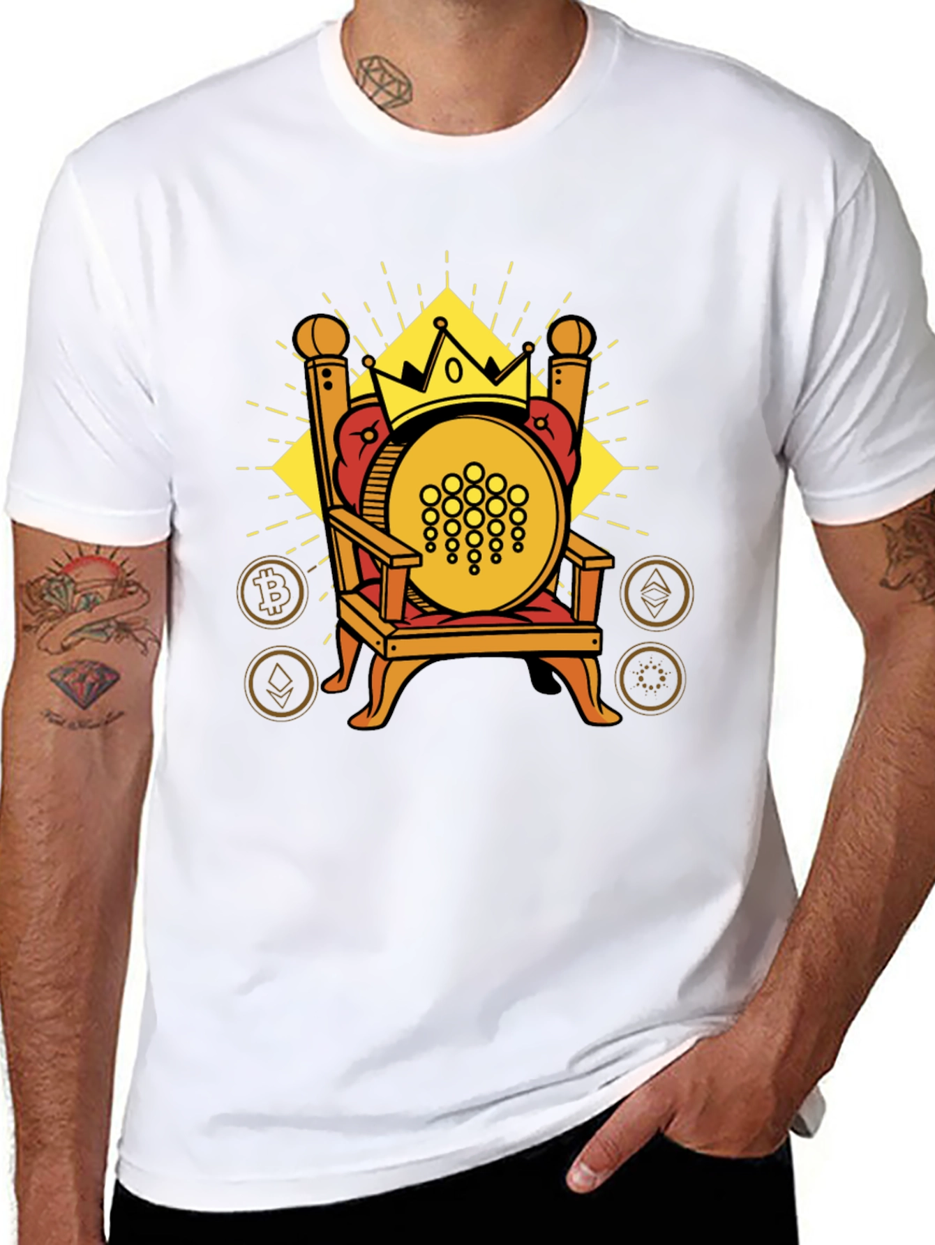 Crypto King Tee - IOTA on Throne