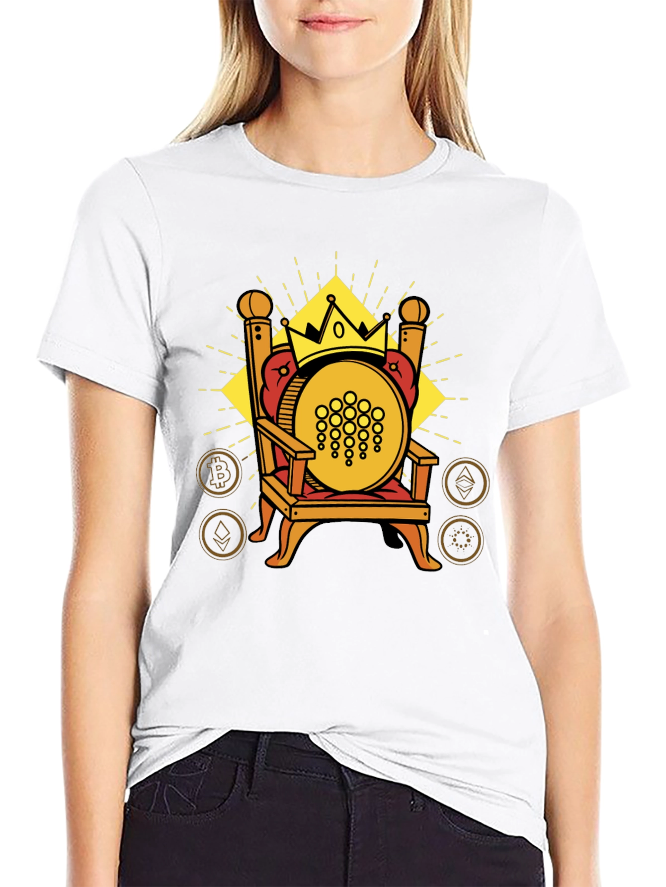 Crypto King Tee - IOTA on Throne