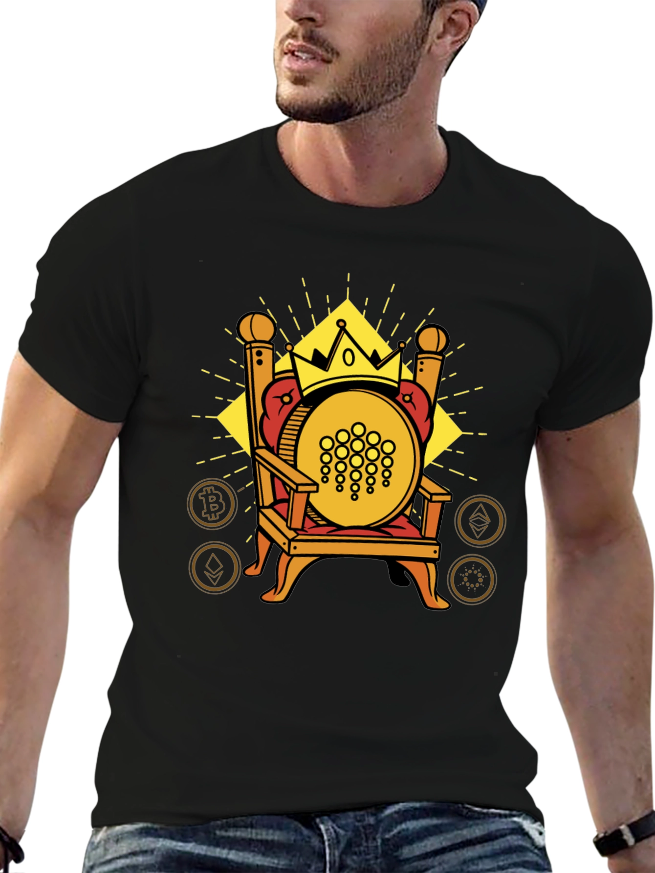 Crypto King Tee - IOTA on Throne