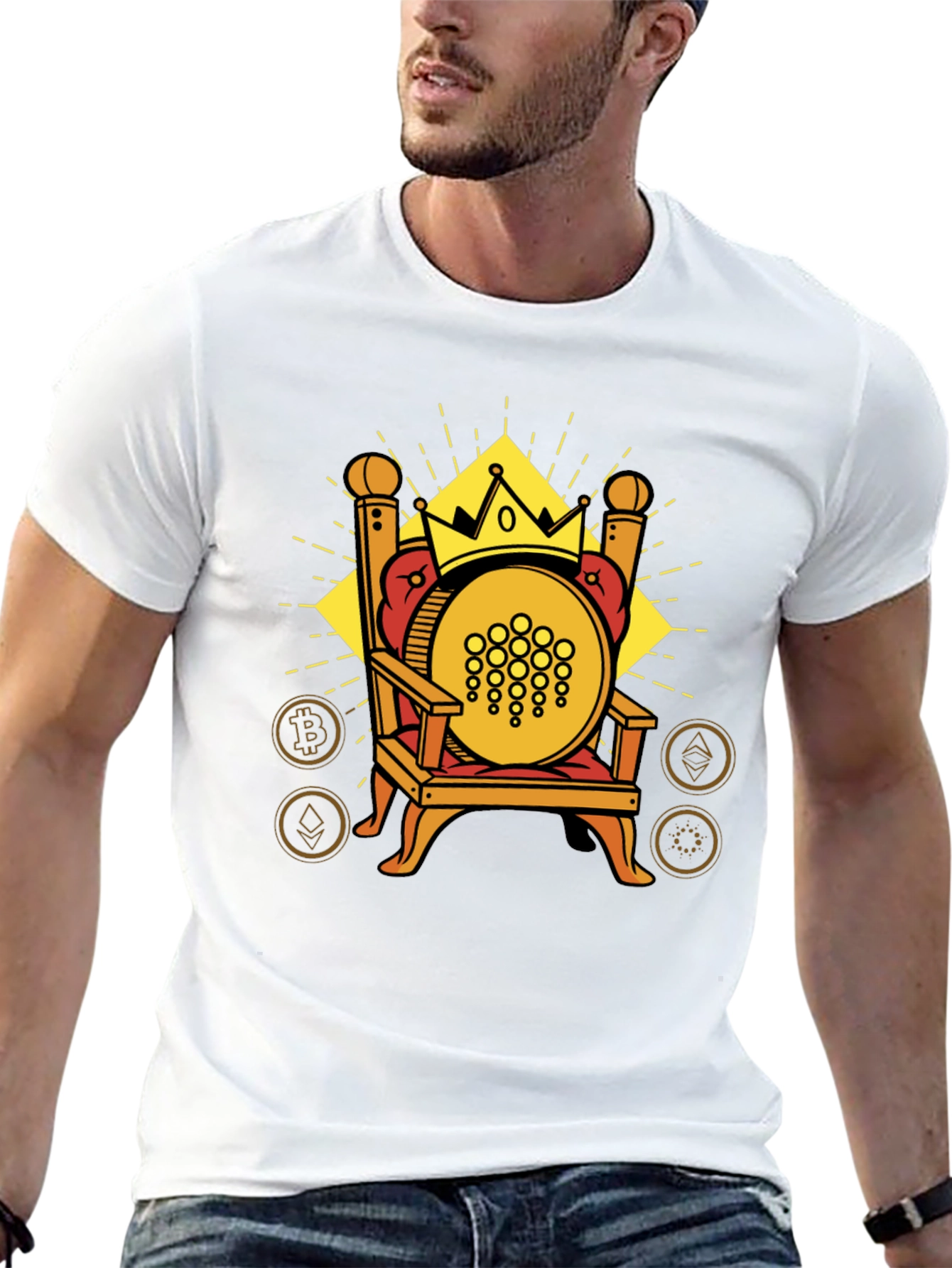 Crypto King Tee - IOTA on Throne