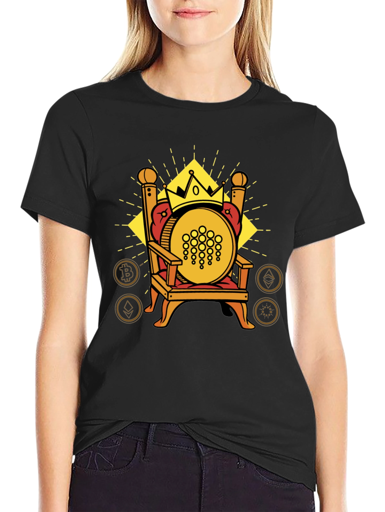 Crypto King Tee - IOTA on Throne