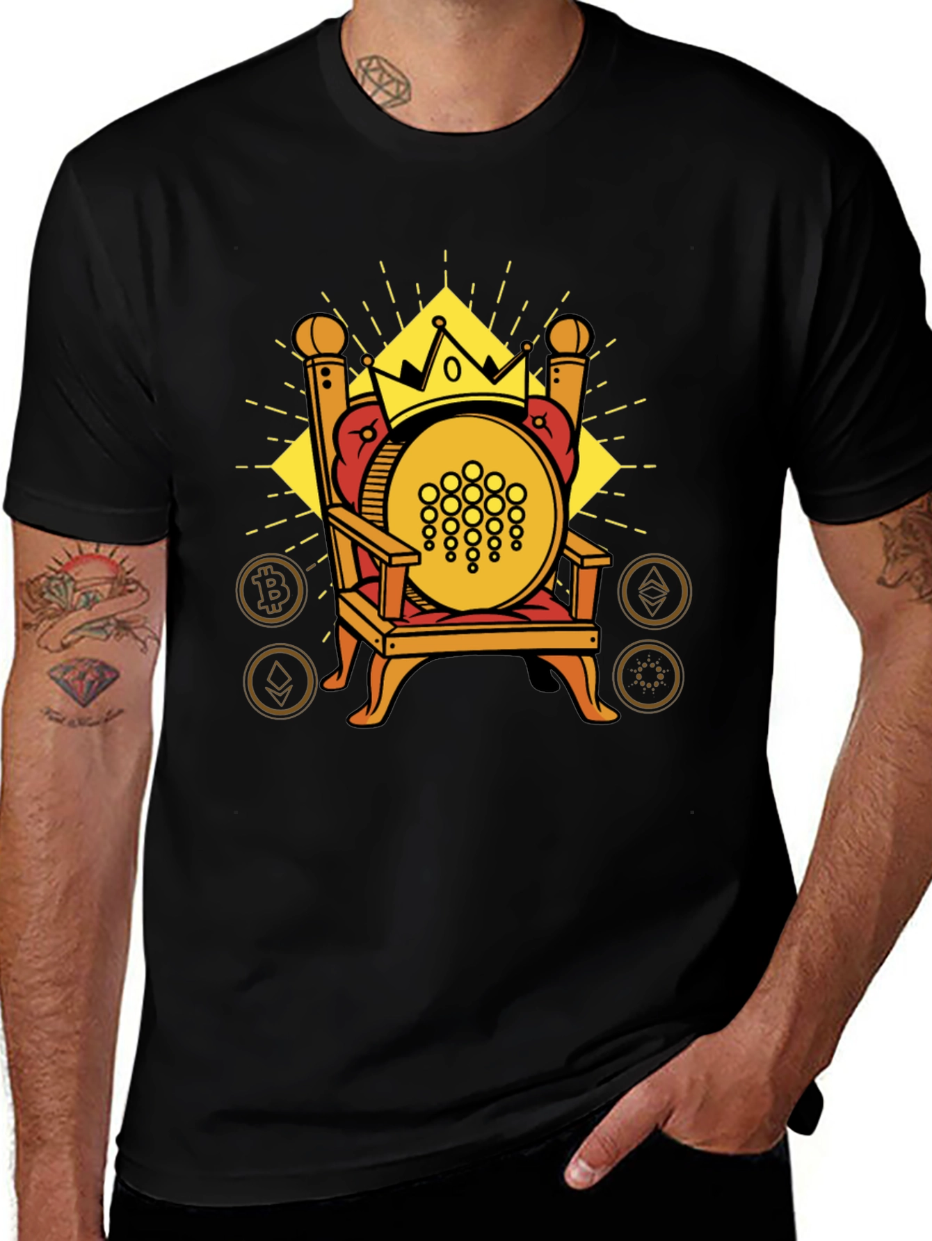 Crypto King Tee - IOTA on Throne