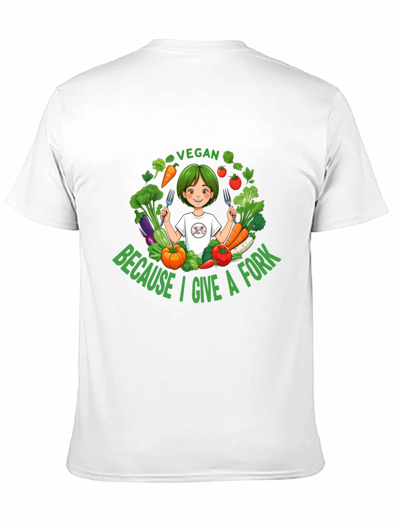 Vegan Give a Fork T-Shirt - Unisex Design
