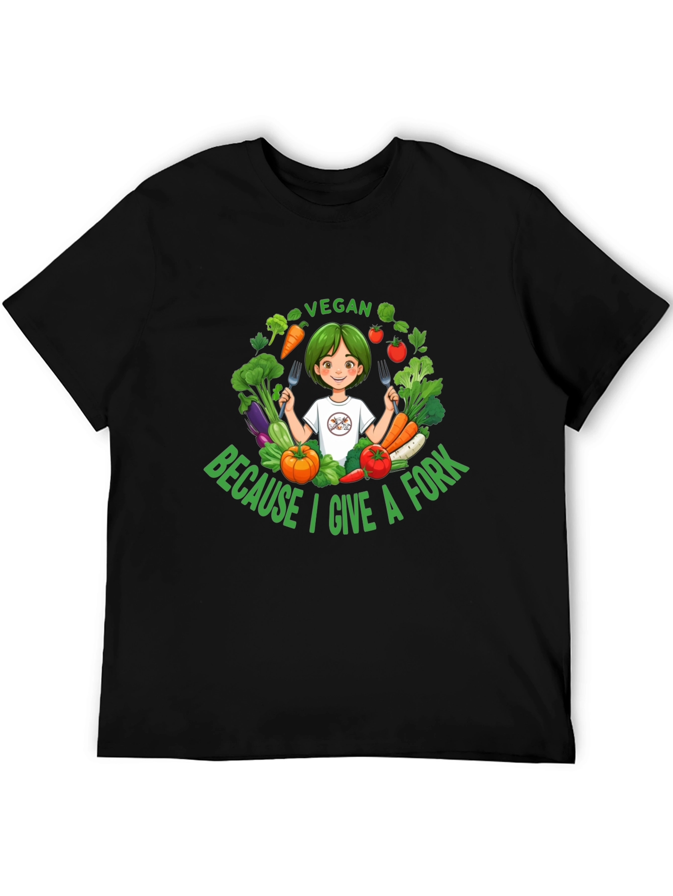Vegan Give a Fork T-Shirt - Unisex Design