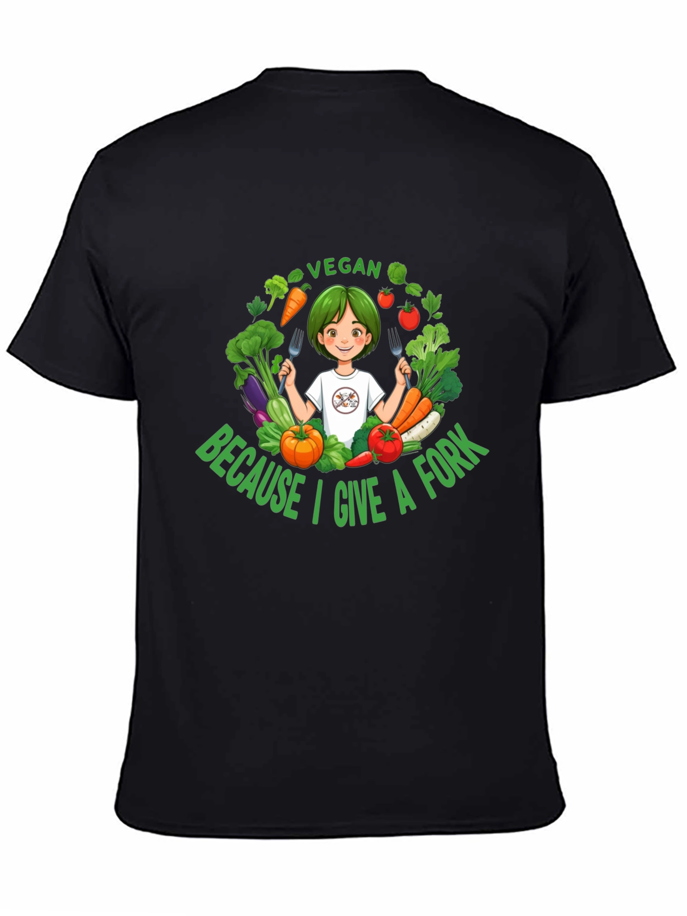 Vegan Give a Fork T-Shirt - Unisex Design