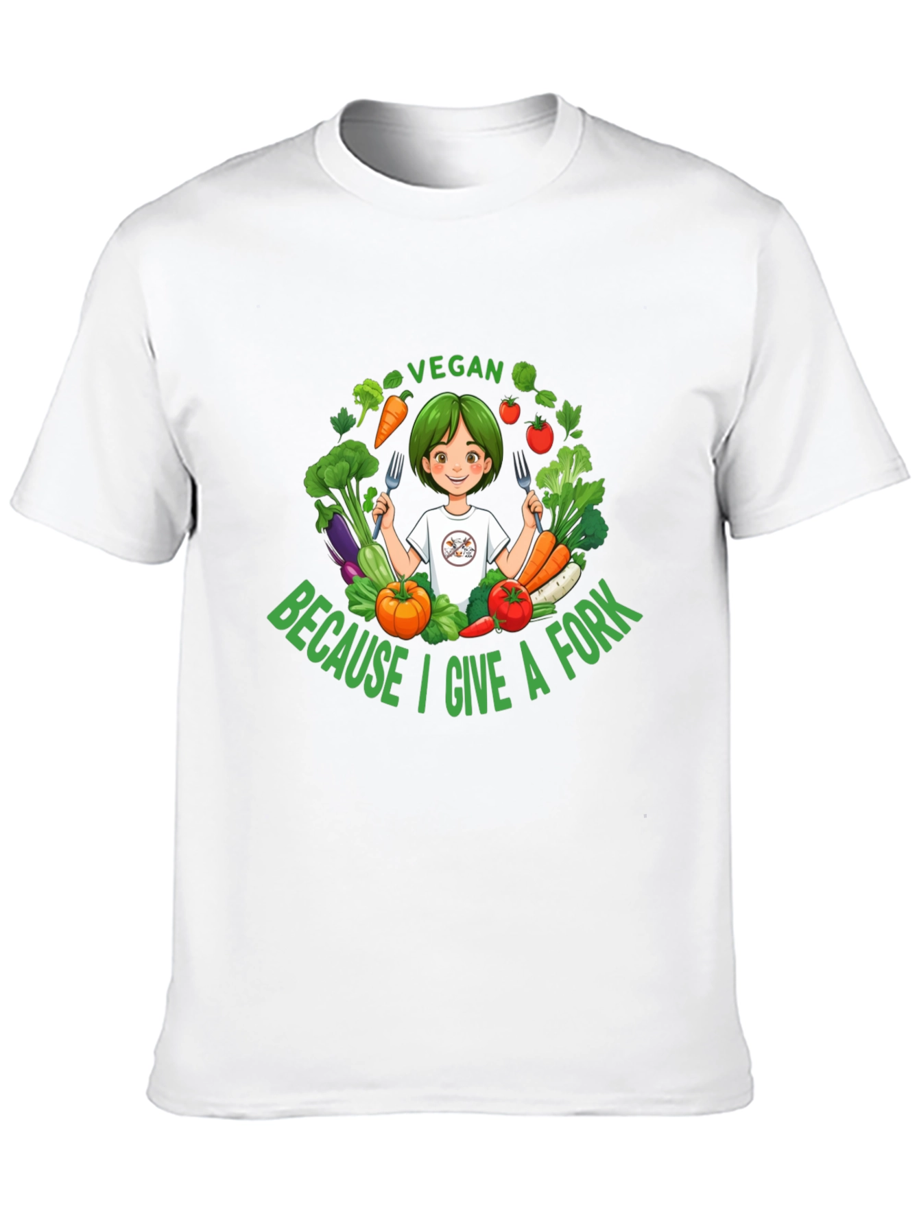 Vegan Give a Fork T-Shirt - Unisex Design