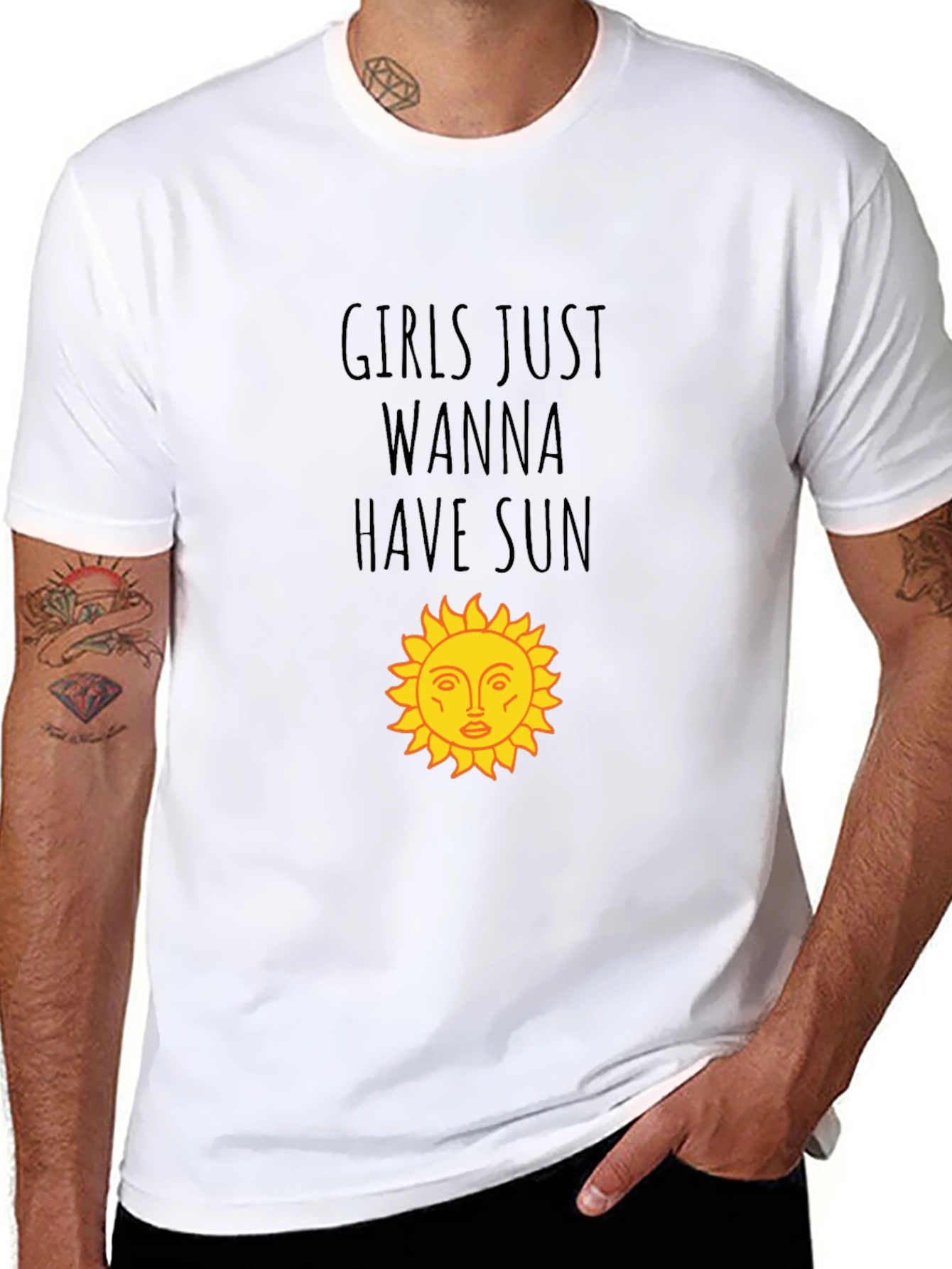 Girls Just Wanna Have Sun Black T-Shirt